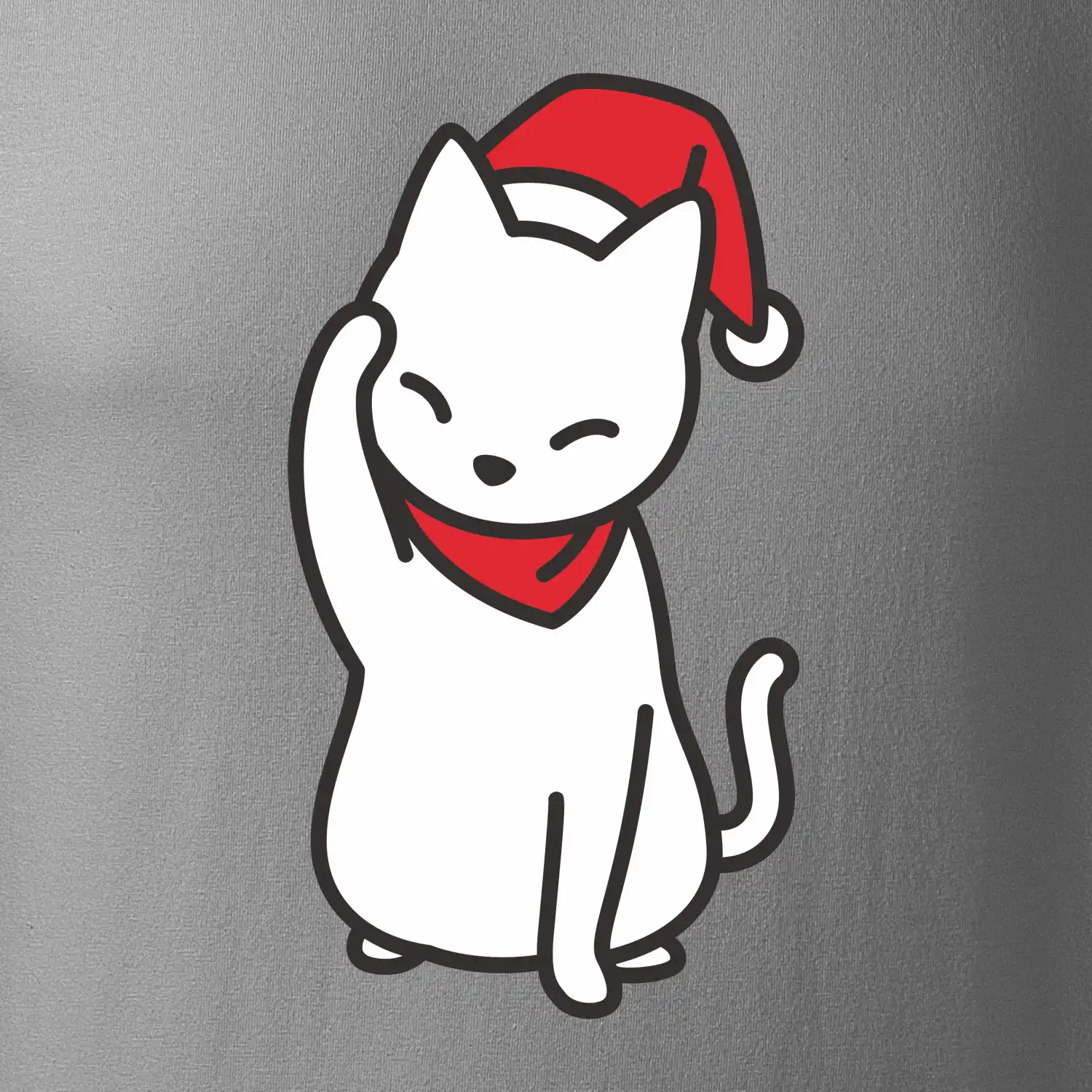 Vánoční kočka mávající