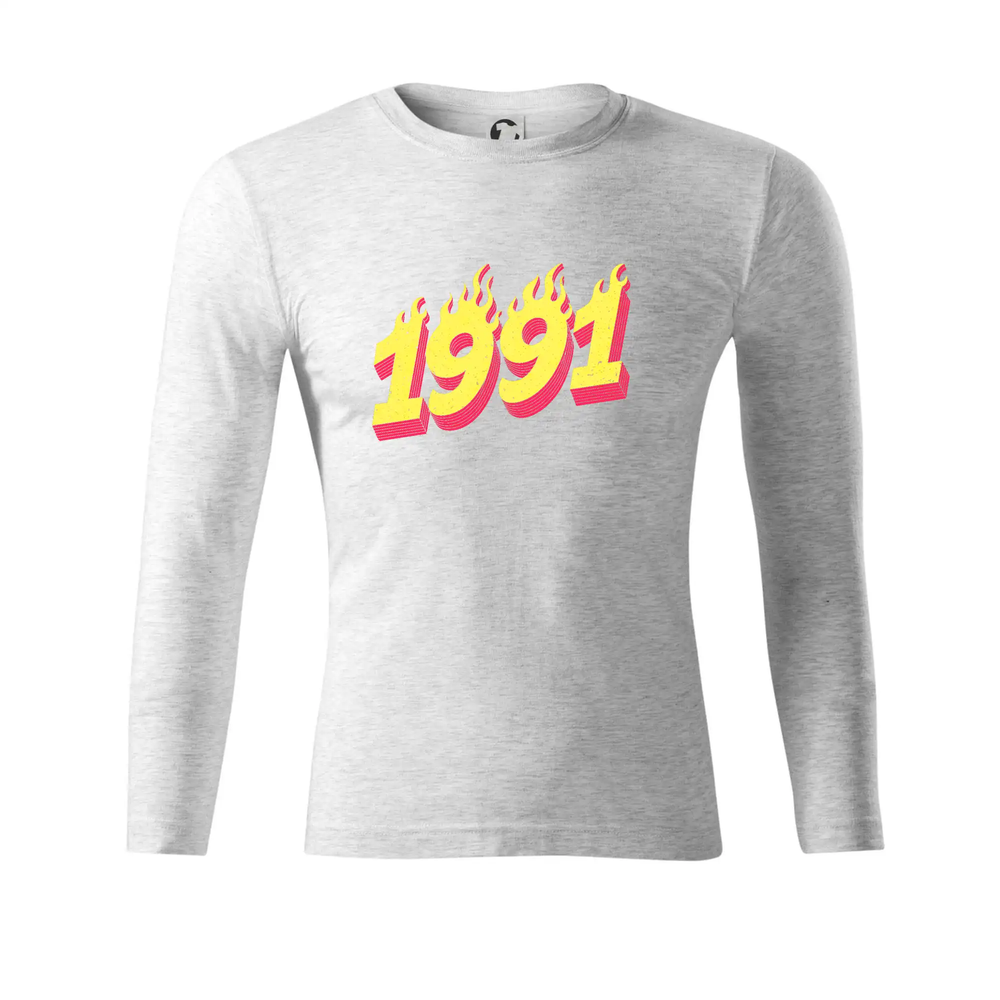Trička s ročníkom 1991 - Narodeniny v ohni 1991 - Tričko Progress s dlhým rukávom