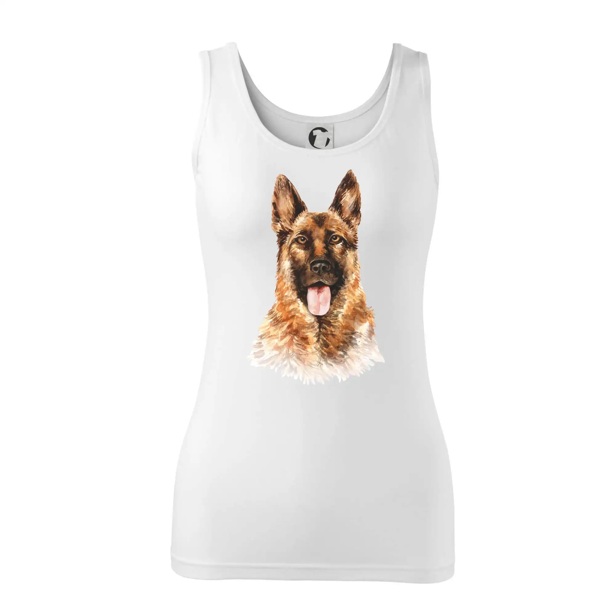 Nemecký ovčiak - German shepherd - vodová farba - Dámske tielko