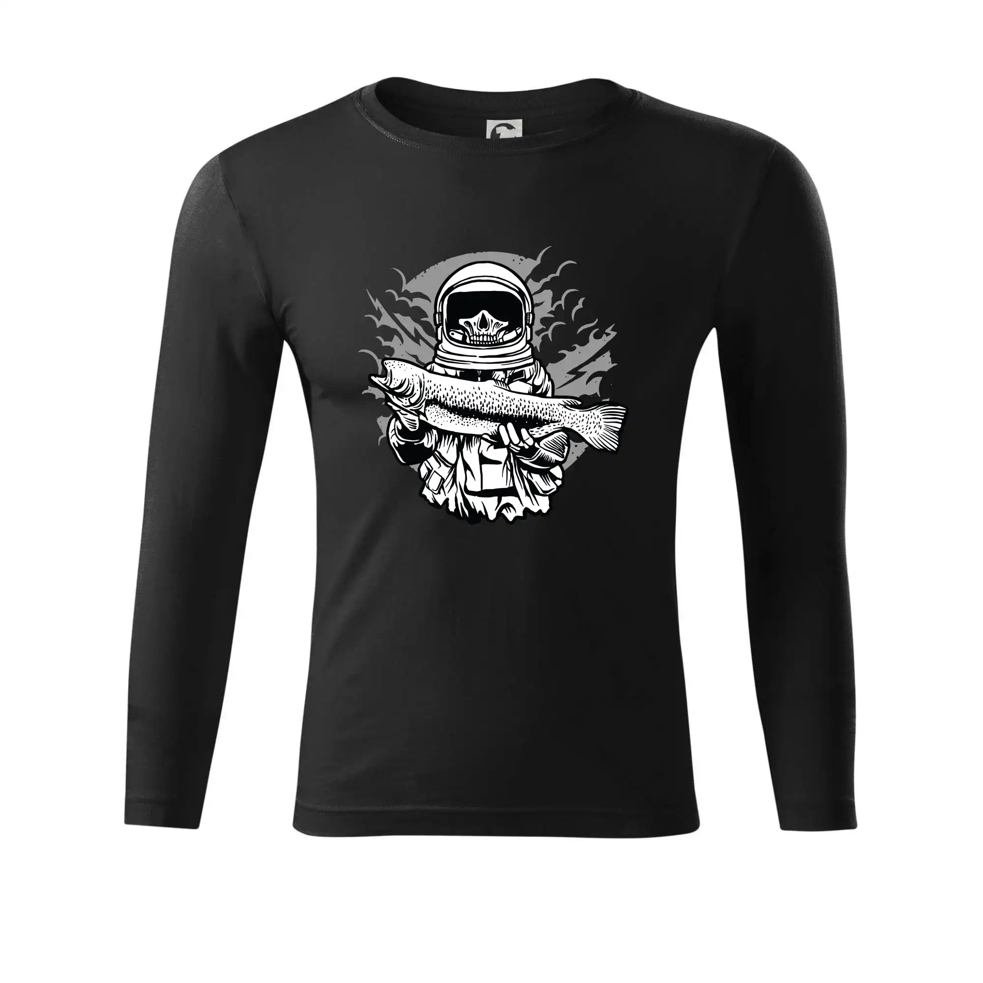 Tričká pre rybárov s potlačou - Astronaut Fishing - Tričko Progress s dlhým rukávom