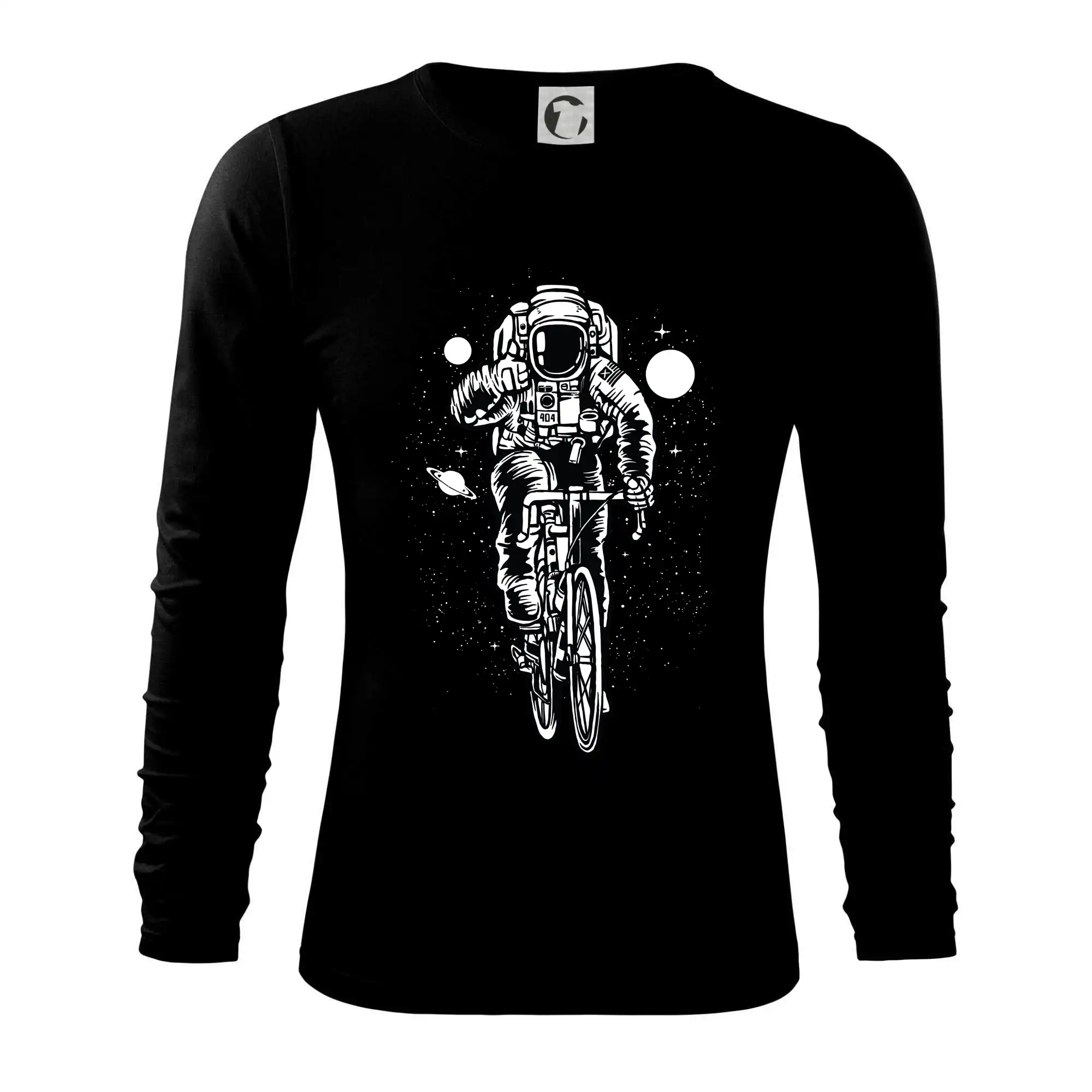 Tričko ako darček pre cyklistu - Astronaut Bicycle - Tričko s dlhým rukávom FIT-T long sleeve