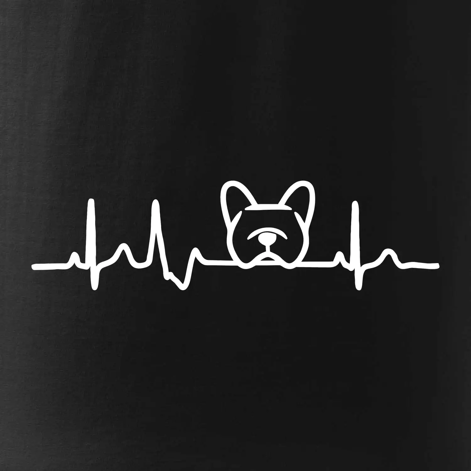 EKG Francouzský buldoček hlava