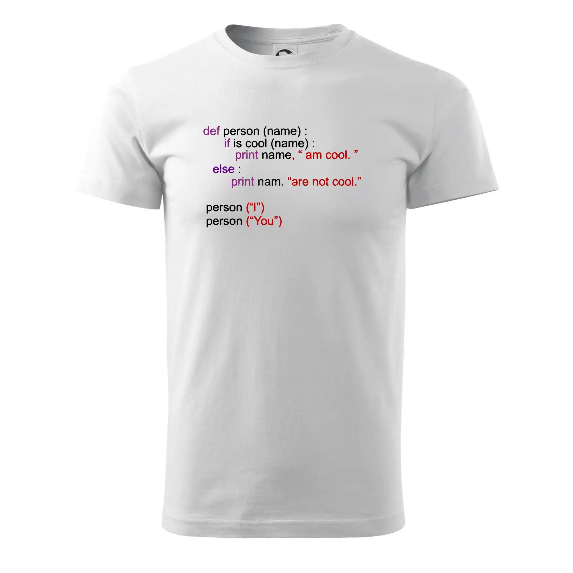 Tričká pre ajťákov - Python I am cool, You are not cool - Tričko extra veľké  (5-8XL)