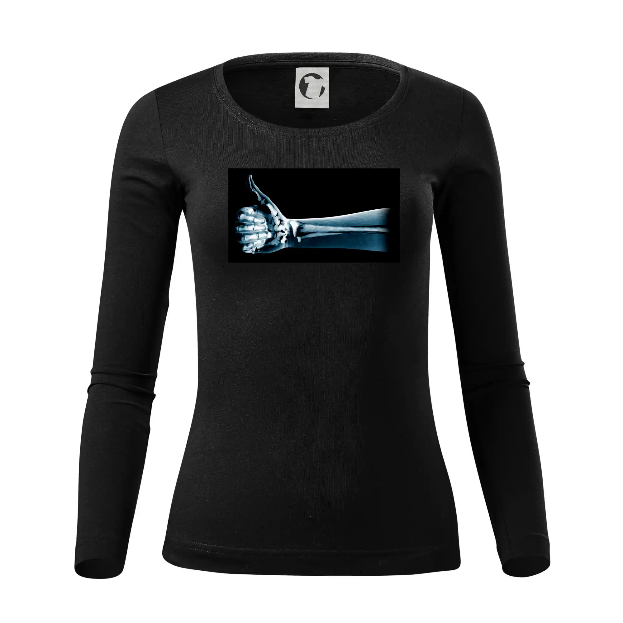 X-ray thumb up - Dámske tričko FIT-T LS - zužené