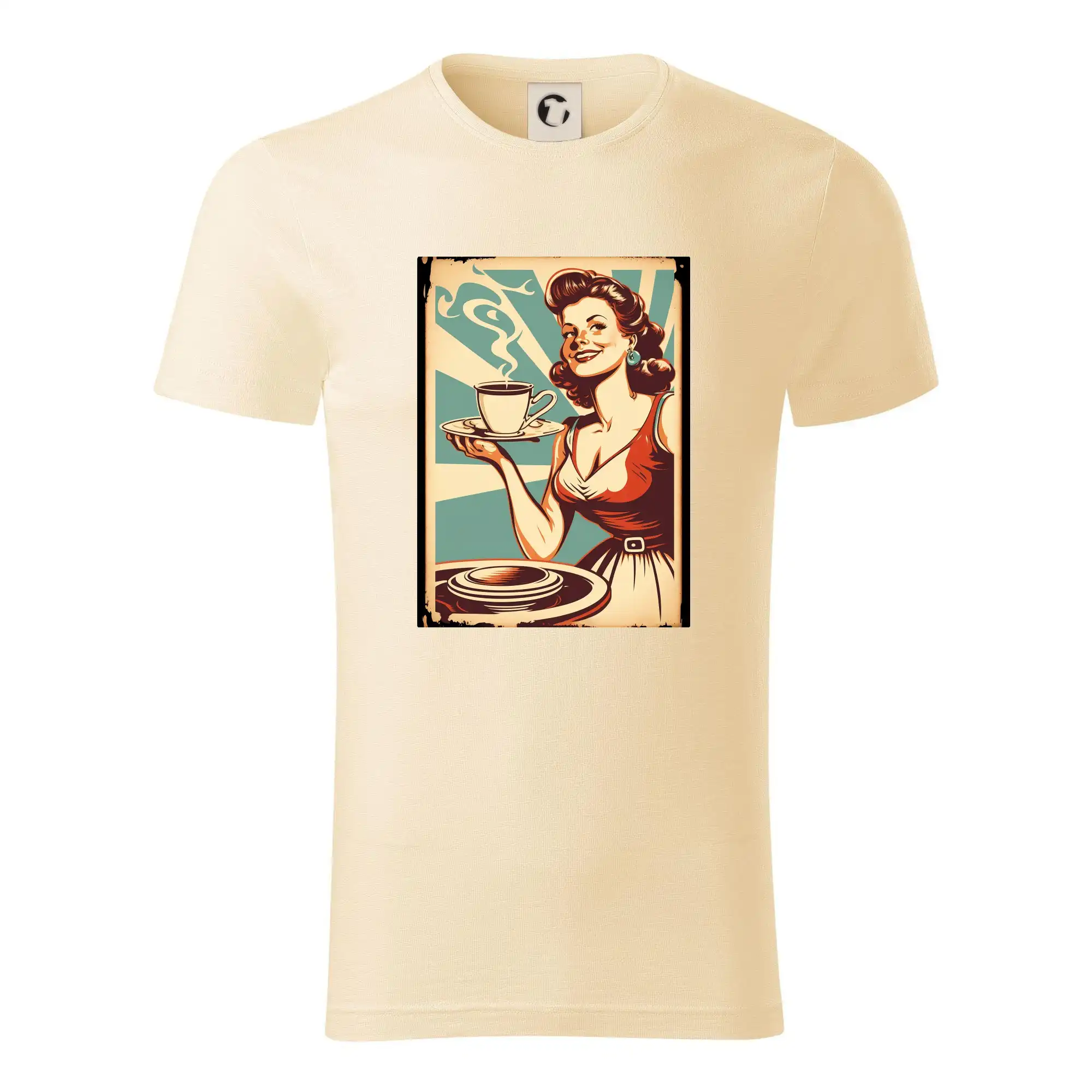 Motívy pre baristu a milovníkov kávy - Dievča z kaviarne - Tričko z organickej bavlny