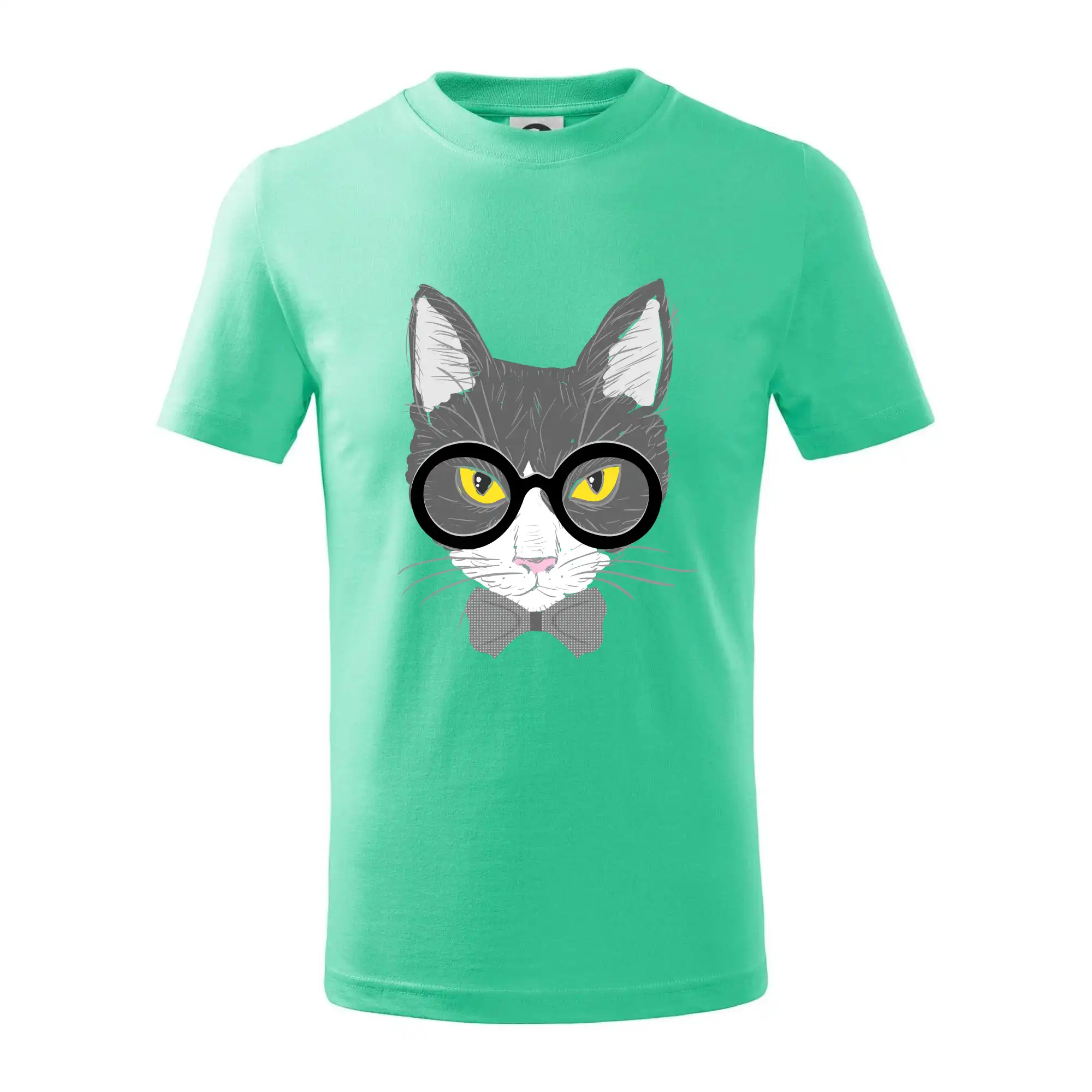 Vtipná tričká s mačkou - Hipster Mikeš - Tričko detské bavlnené