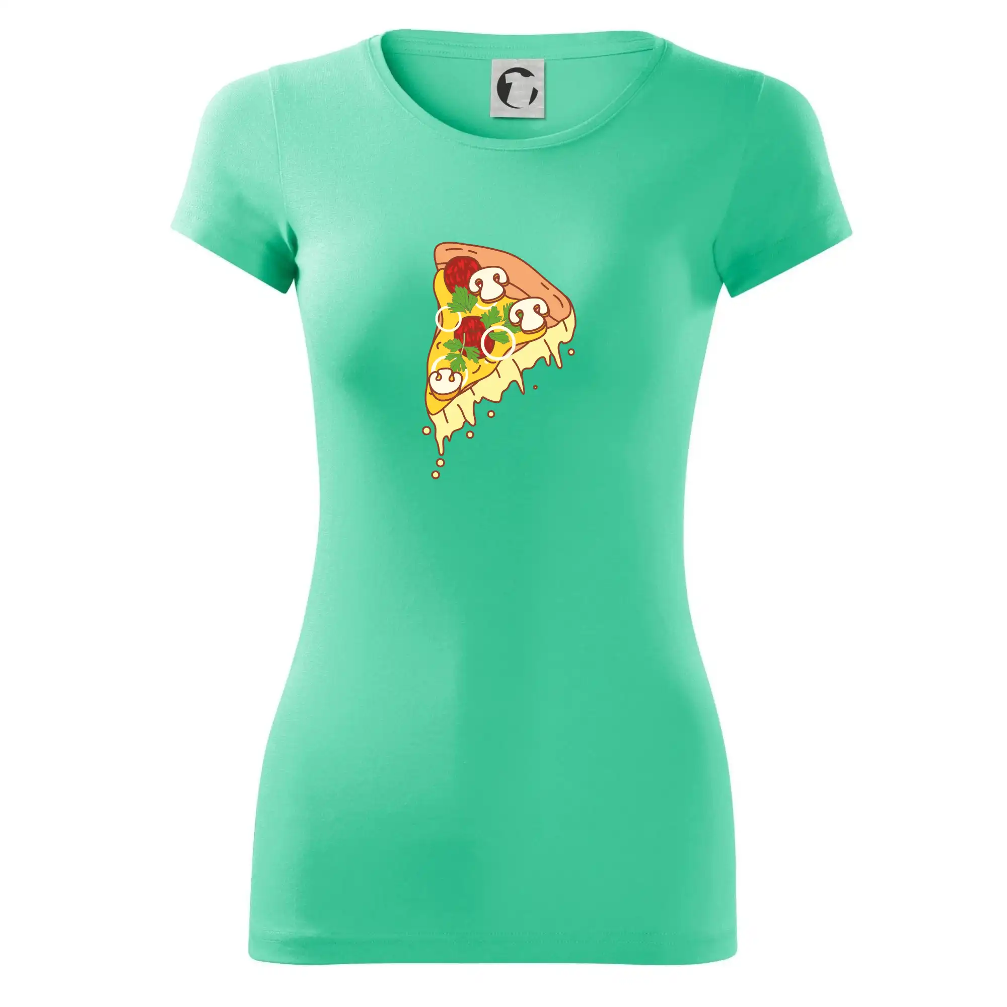 Tričká pre zamilovaných - Pizza + Pizza kousek - Dámske tričko Glance - Priliehavejší strih