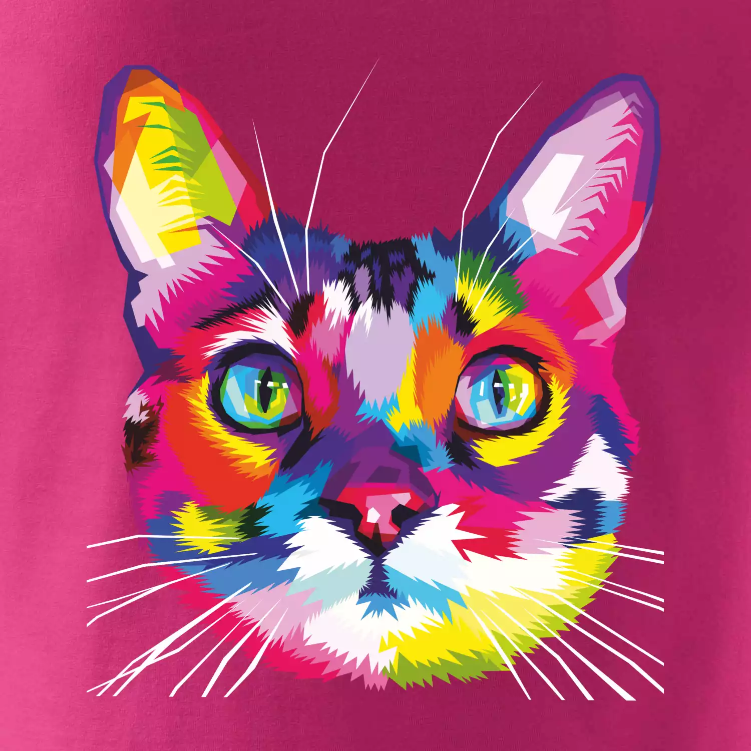 Kočka duhová hlava