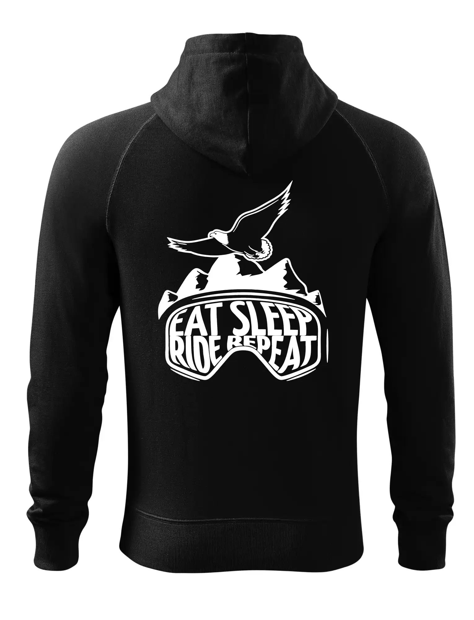 Lyže a Snowboard - Eat sleep ride repeat - hory - Mikina Voyage  - 100% bavlna