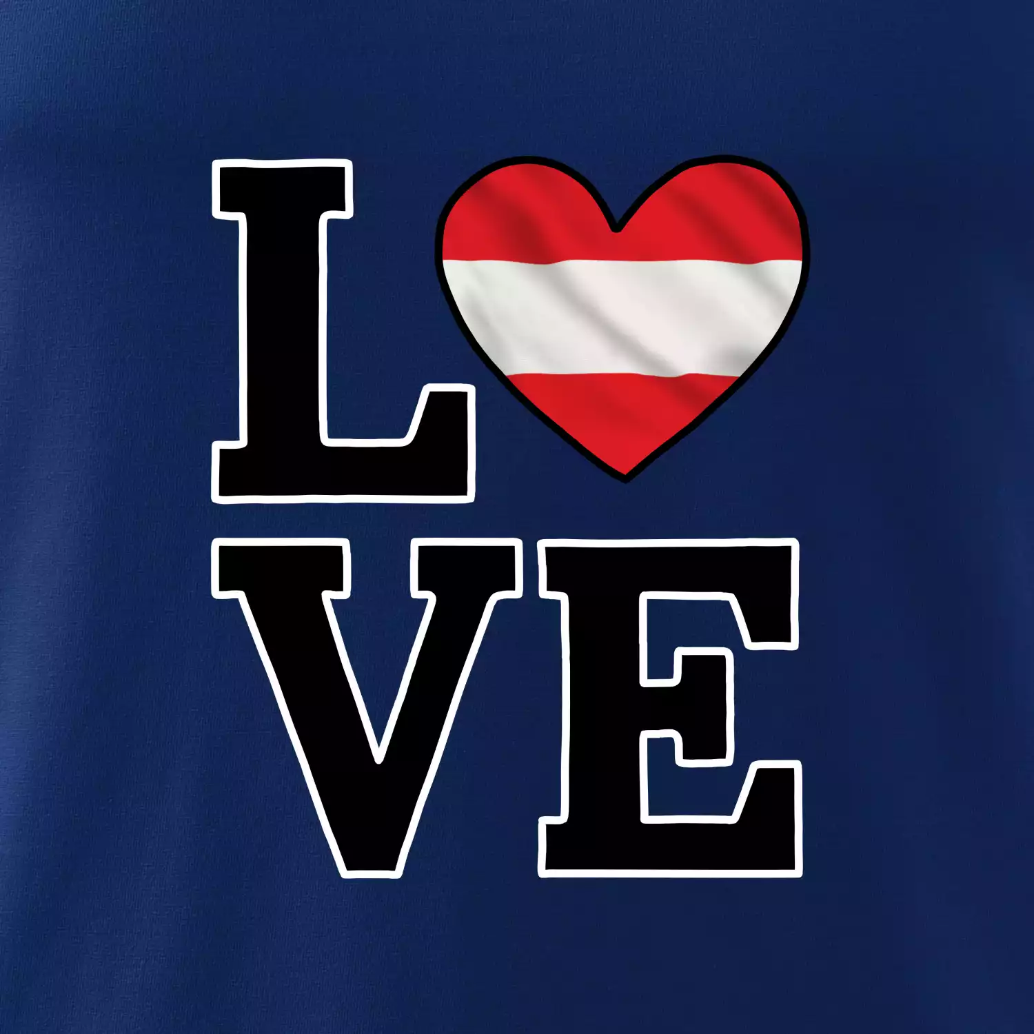 Love Rakouská vlajka
