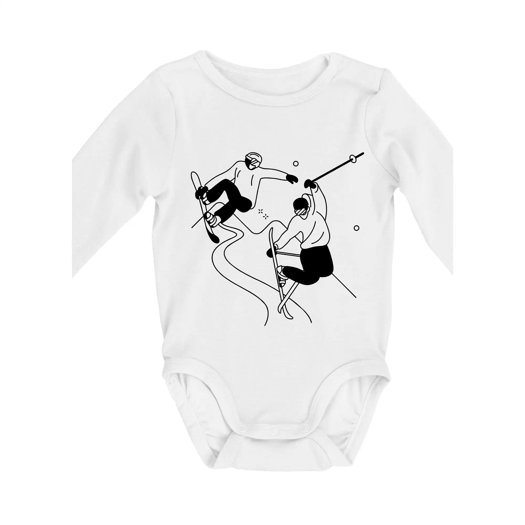 Lyžovaní - kresleny obrázek