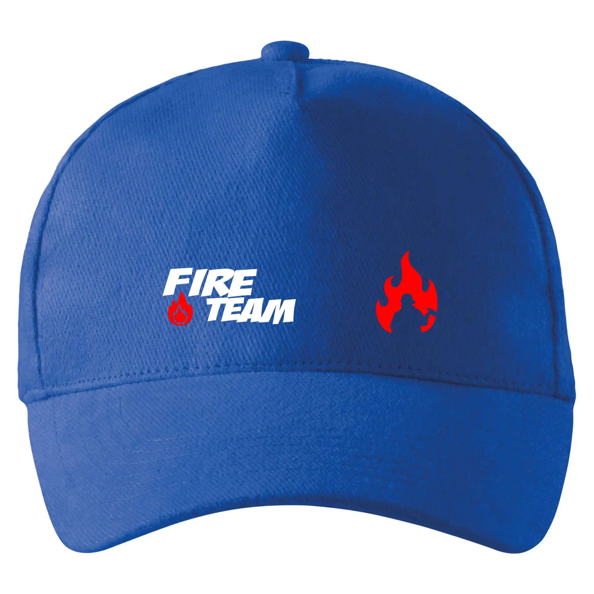 Originálne tričká pre hasičov - Fire Team plamen - Šiltovka so zahnutým šiltom a mosaznou sponou