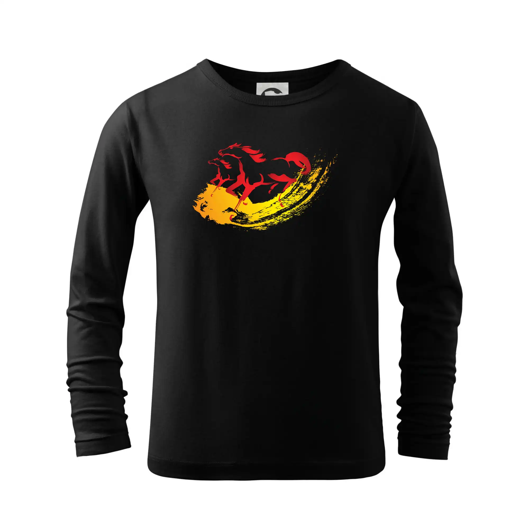 Tričká s koňmi - Dva bežiace kone - Tričko detské Long Sleeve