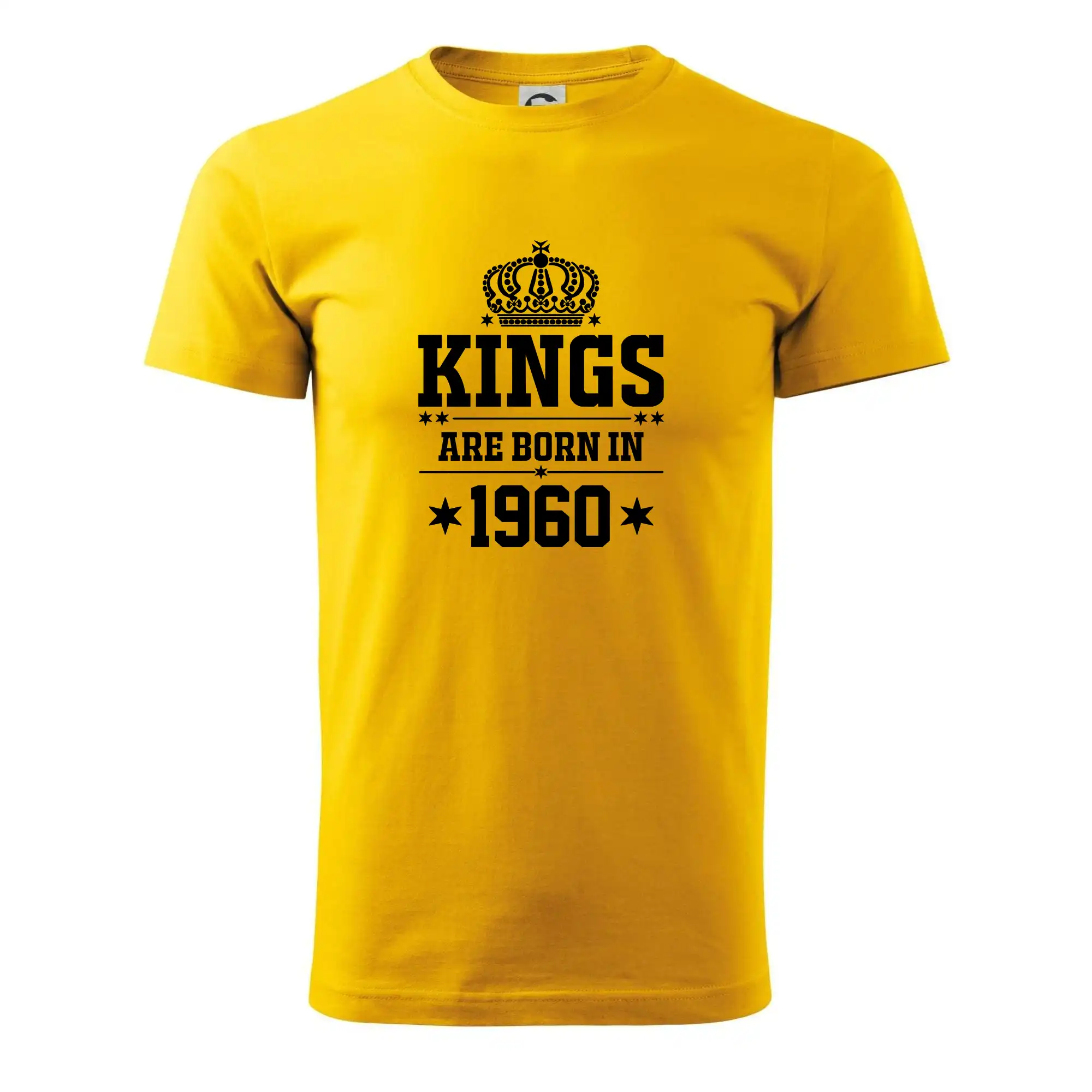 Trička s ročníkom 1960 - Kings are born in 1960 - Pánske tričko nižšej gramáže