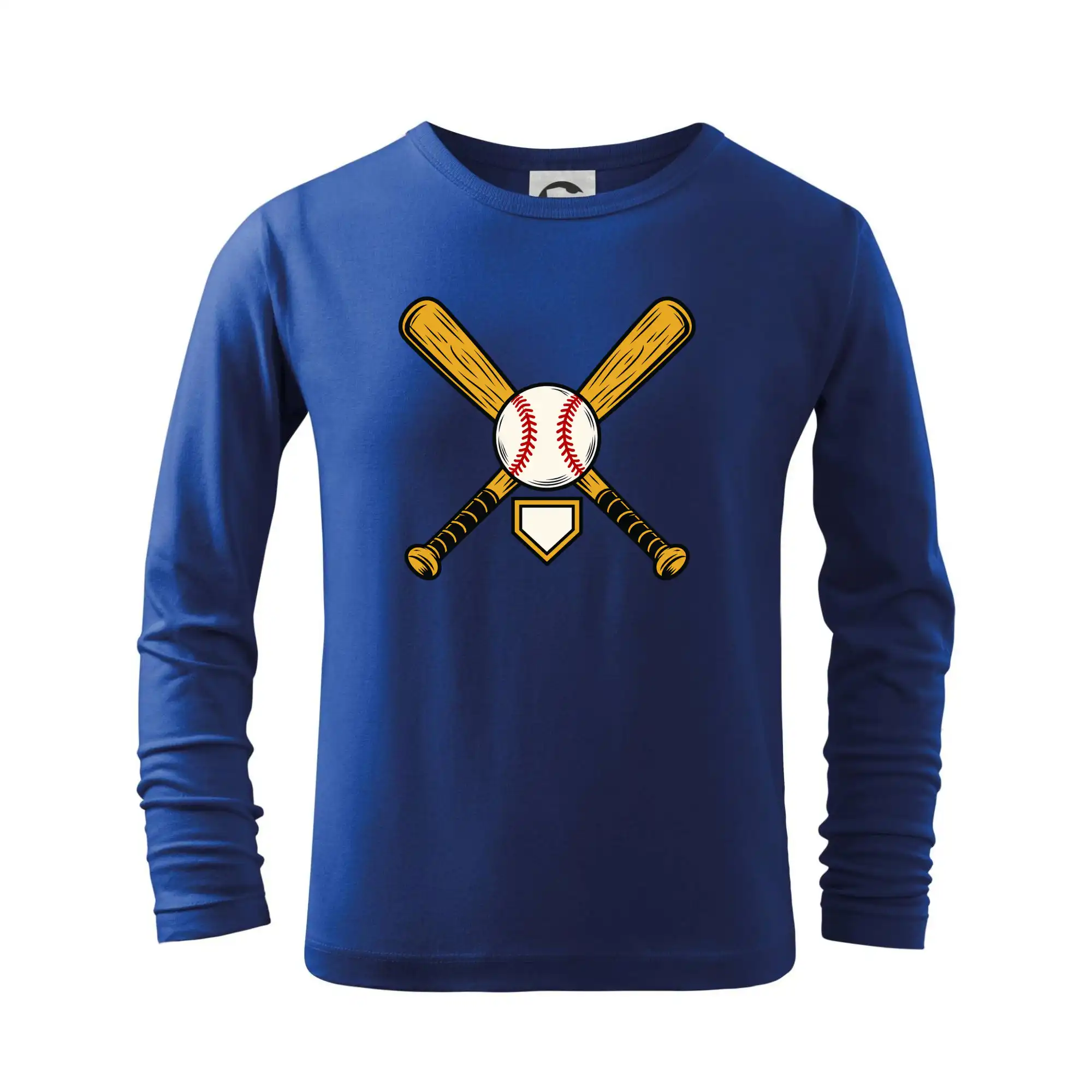 Zkřížené baseballové pálky a míček