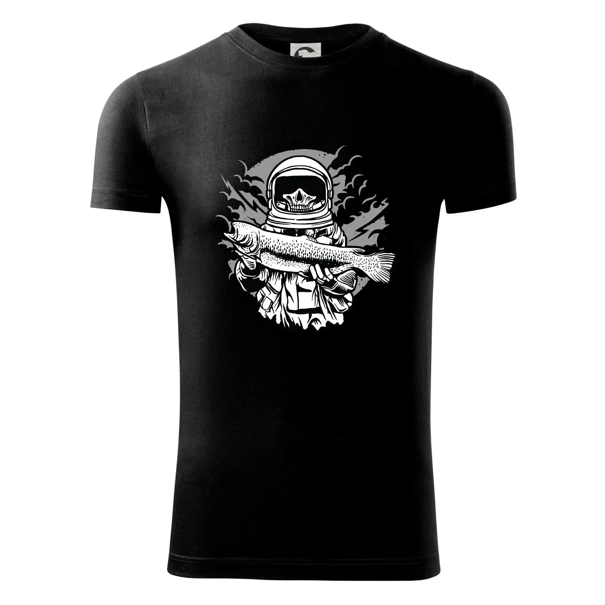 Tričká pre rybárov s potlačou - Astronaut Fishing - Viper FIT - Pánske zúžené tričko