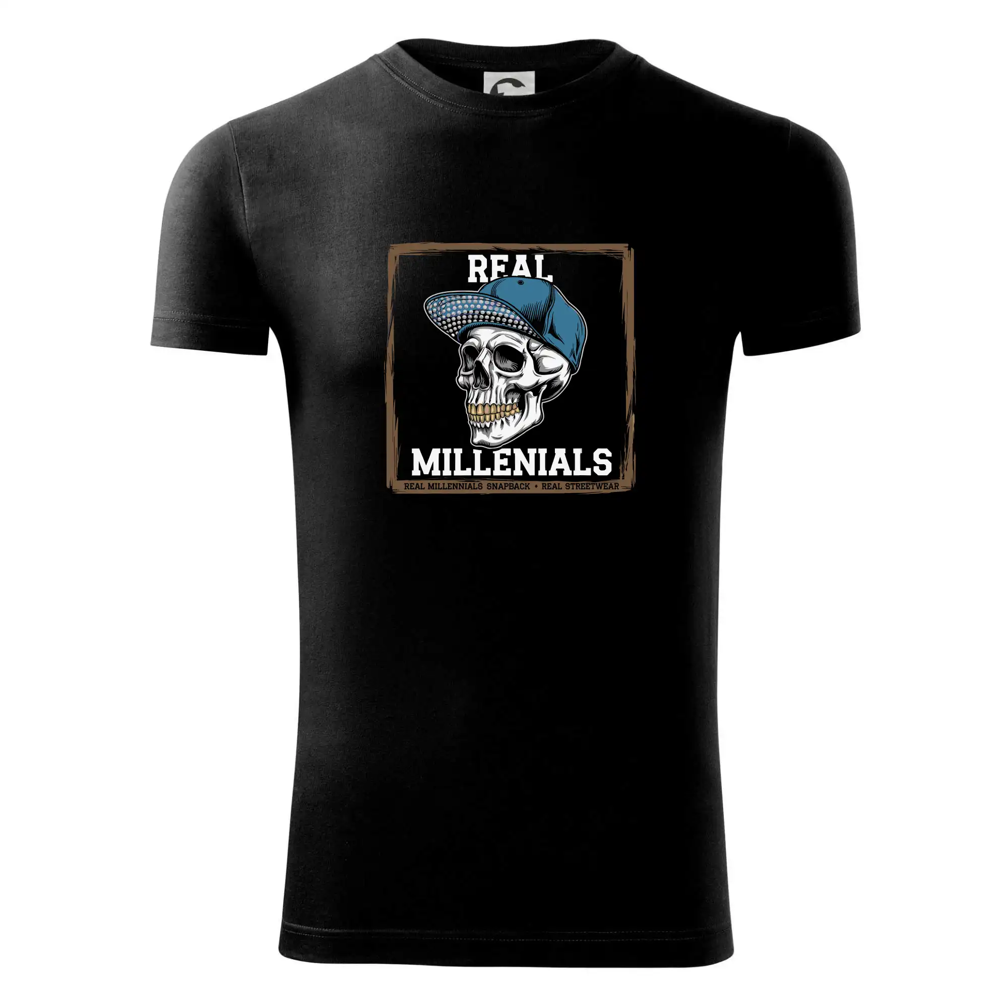 Tričká s motívmi ktoré frčia na internete - Generace Y - Real millennials lebka - Viper FIT - Pánske zúžené tričko