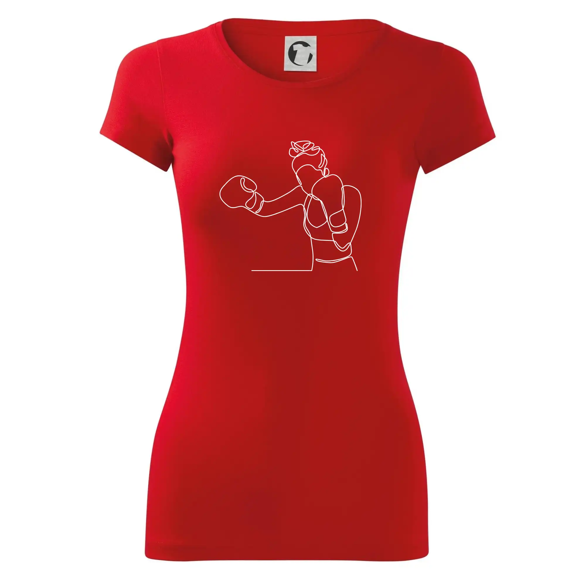 Žena boxerka jedním tahem