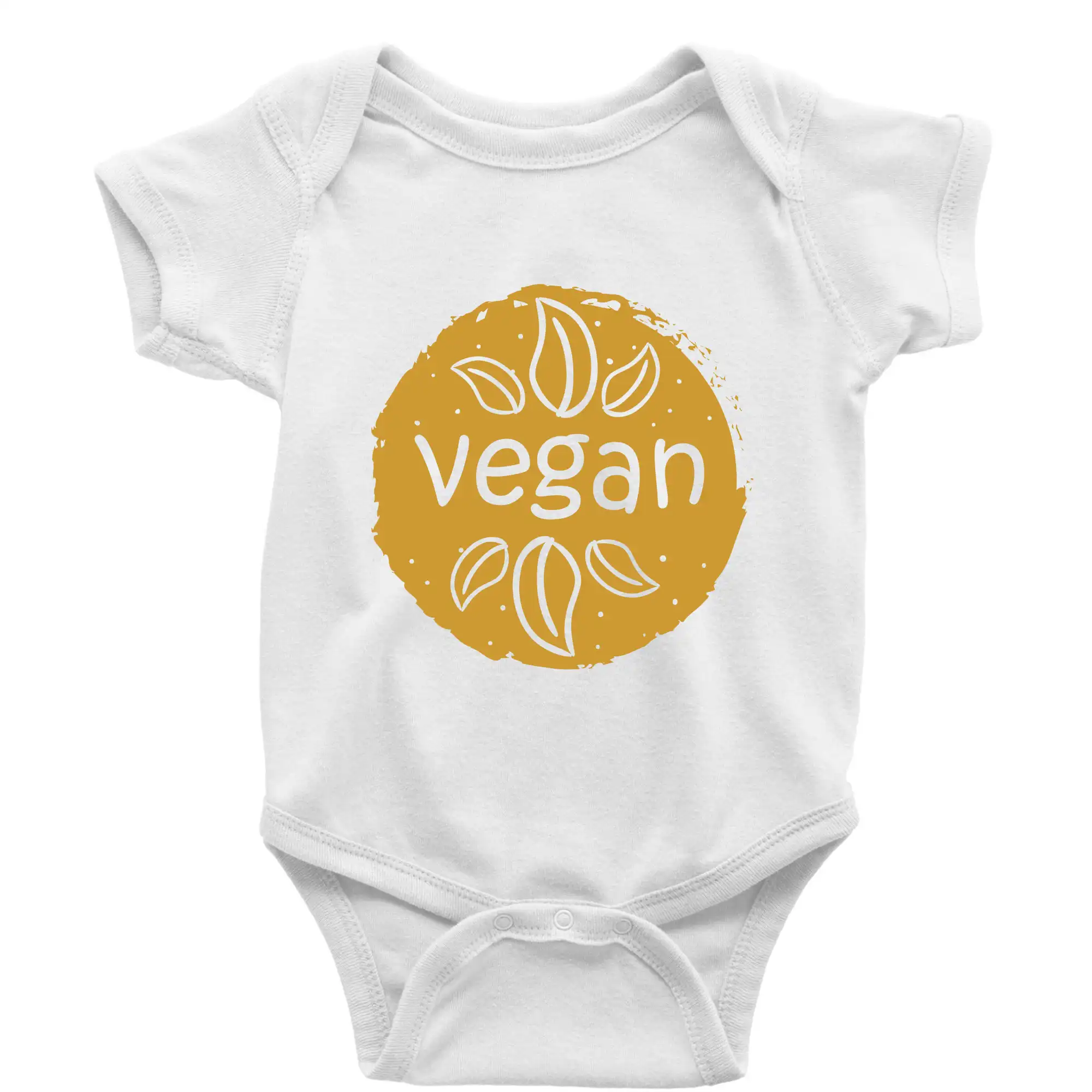 Životný štýl - Vegan hnedý kruh - Body dojčenské s krátkym rukávom
