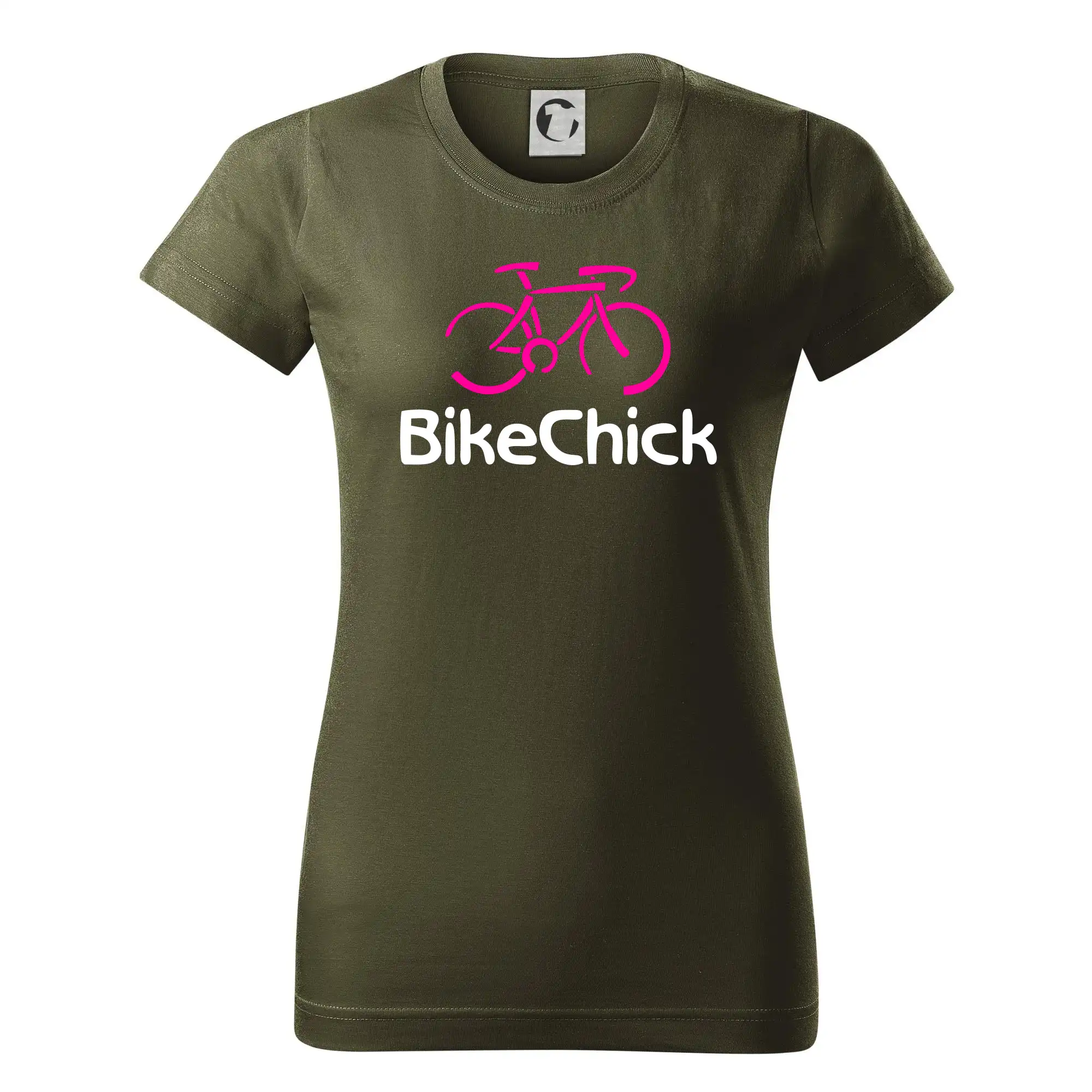 Tričko ako darček pre cyklistu - Bike Chick - Dámske tričko basic - ľahko voľnejšie a dlhšie
