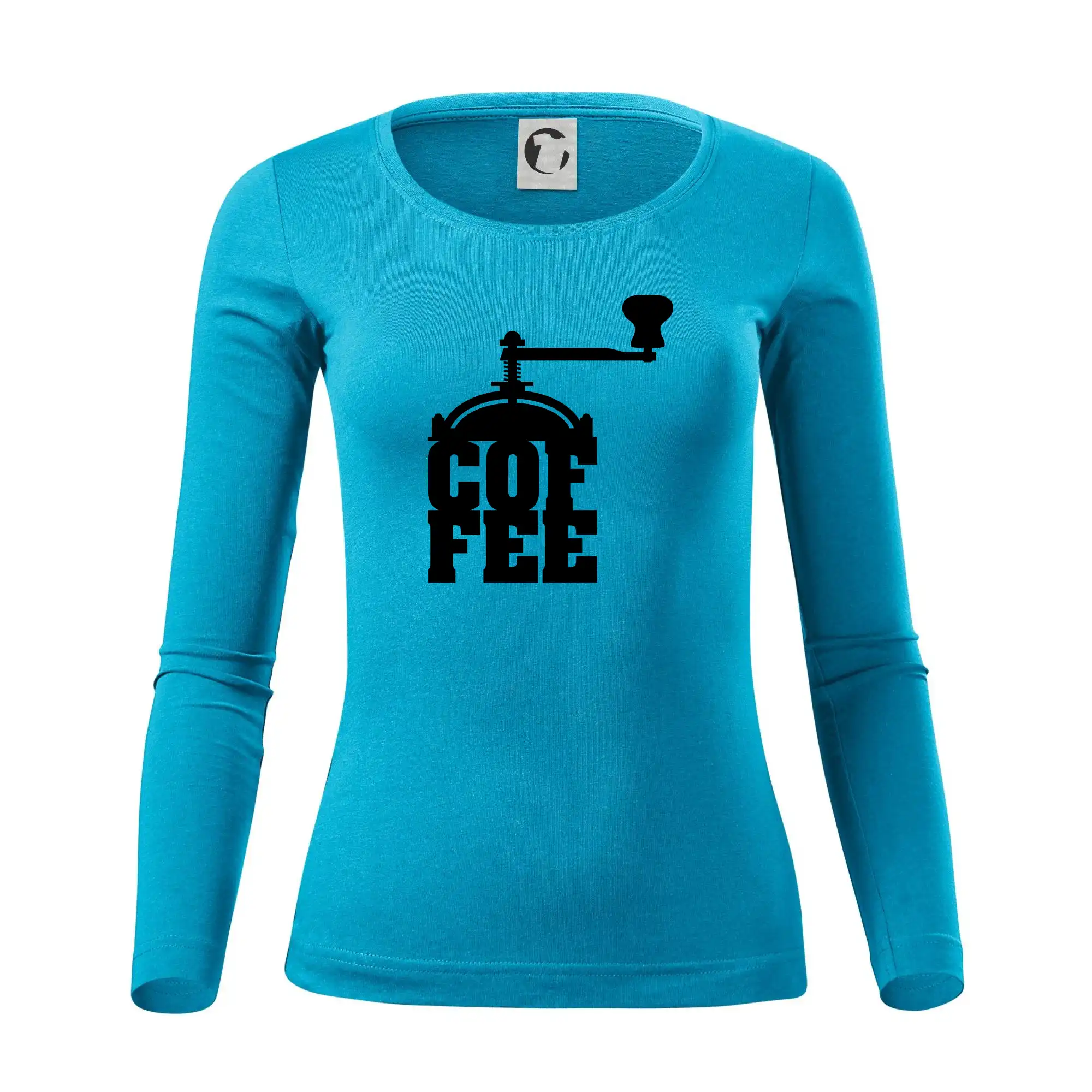 Motívy pre baristu a milovníkov kávy - Coffee mlynček - Dámske tričko FIT-T LS - zužené