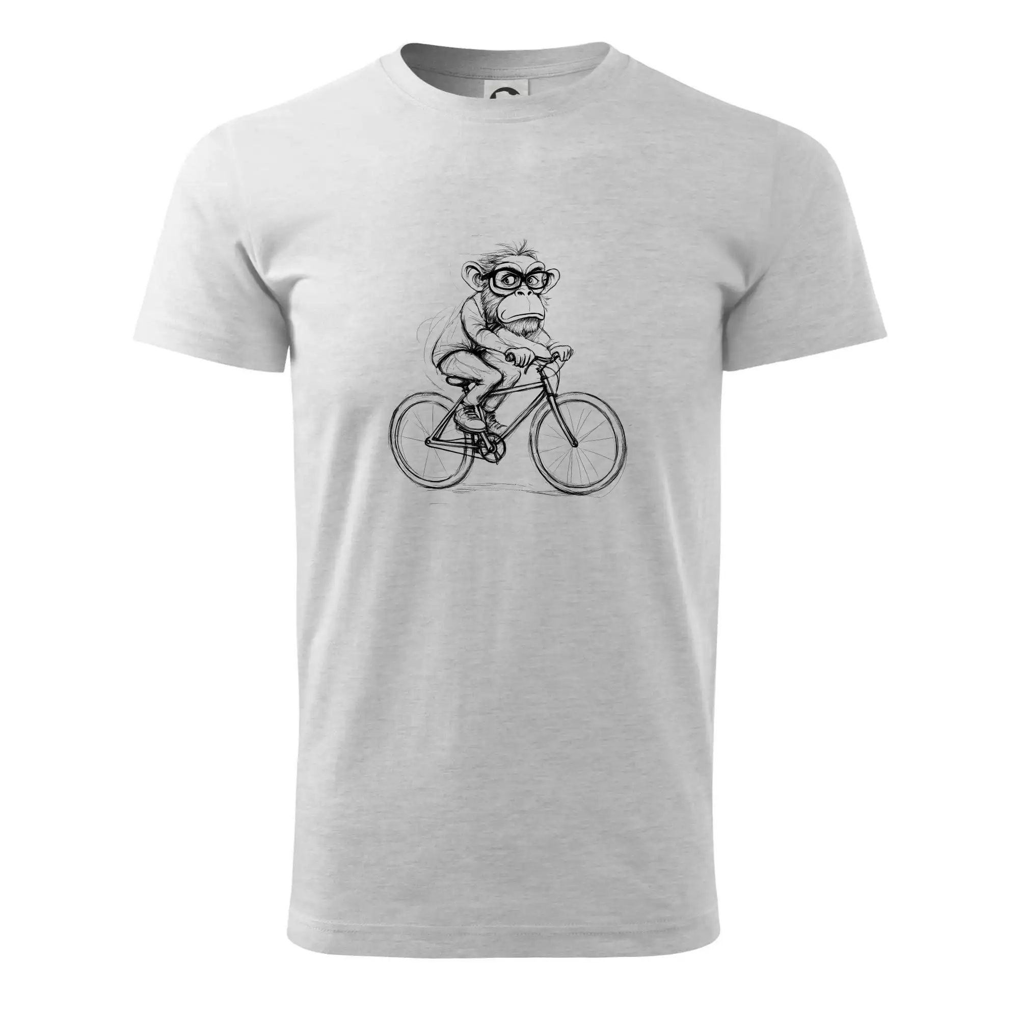 Tričko ako darček pre cyklistu - Opice s okuliarmi na bicykli - Pánske tričko nižšej gramáže