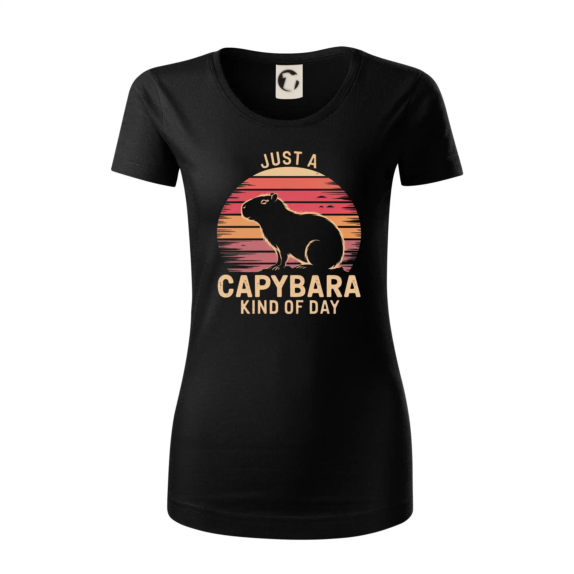 Tričká so zvieratami - Just a Capybara Kind of Day - Dámske tričko z organickej bavlny Origin (GOTS)