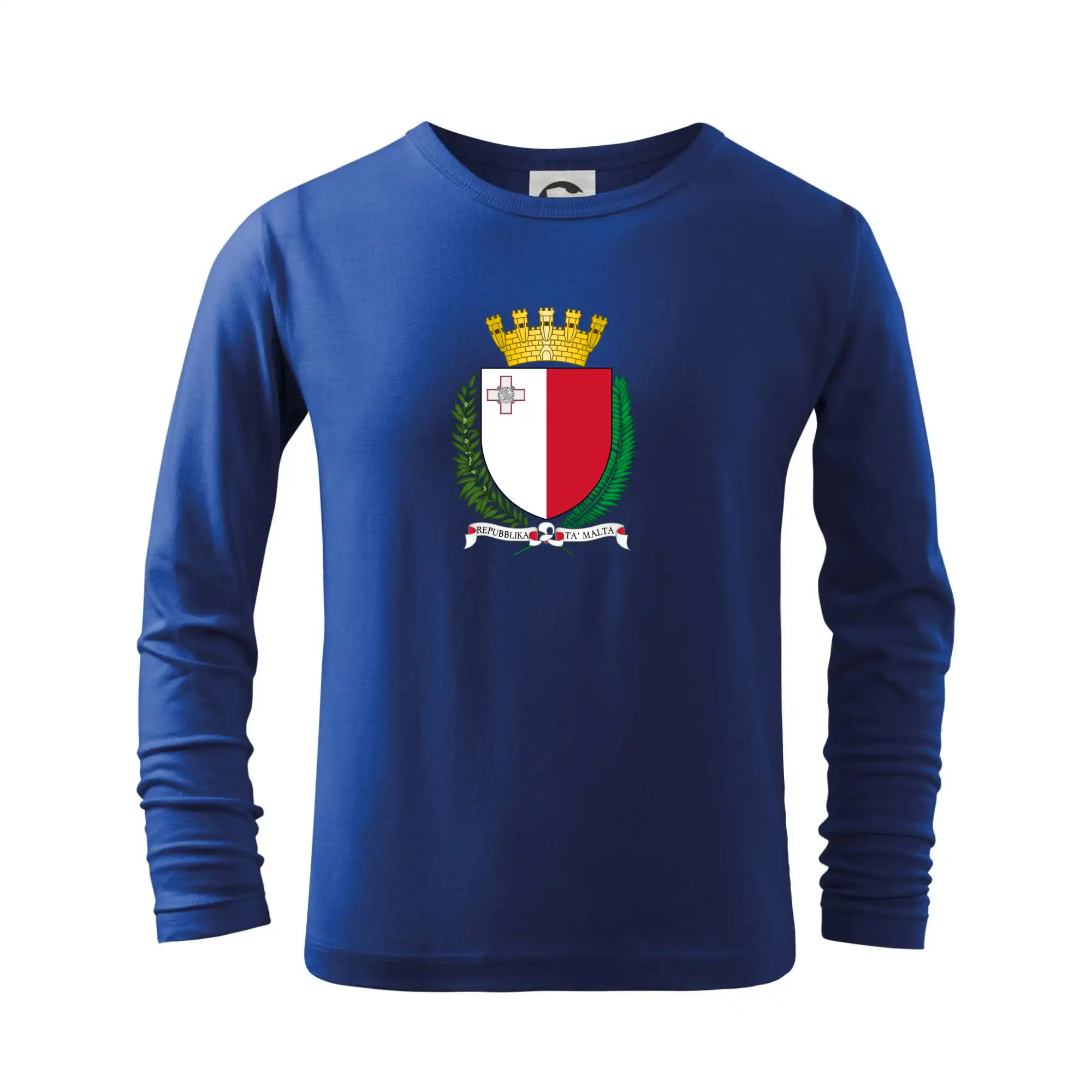 Motívy štátnych vlajok - Malta - statný znak - Tričko detské Long Sleeve