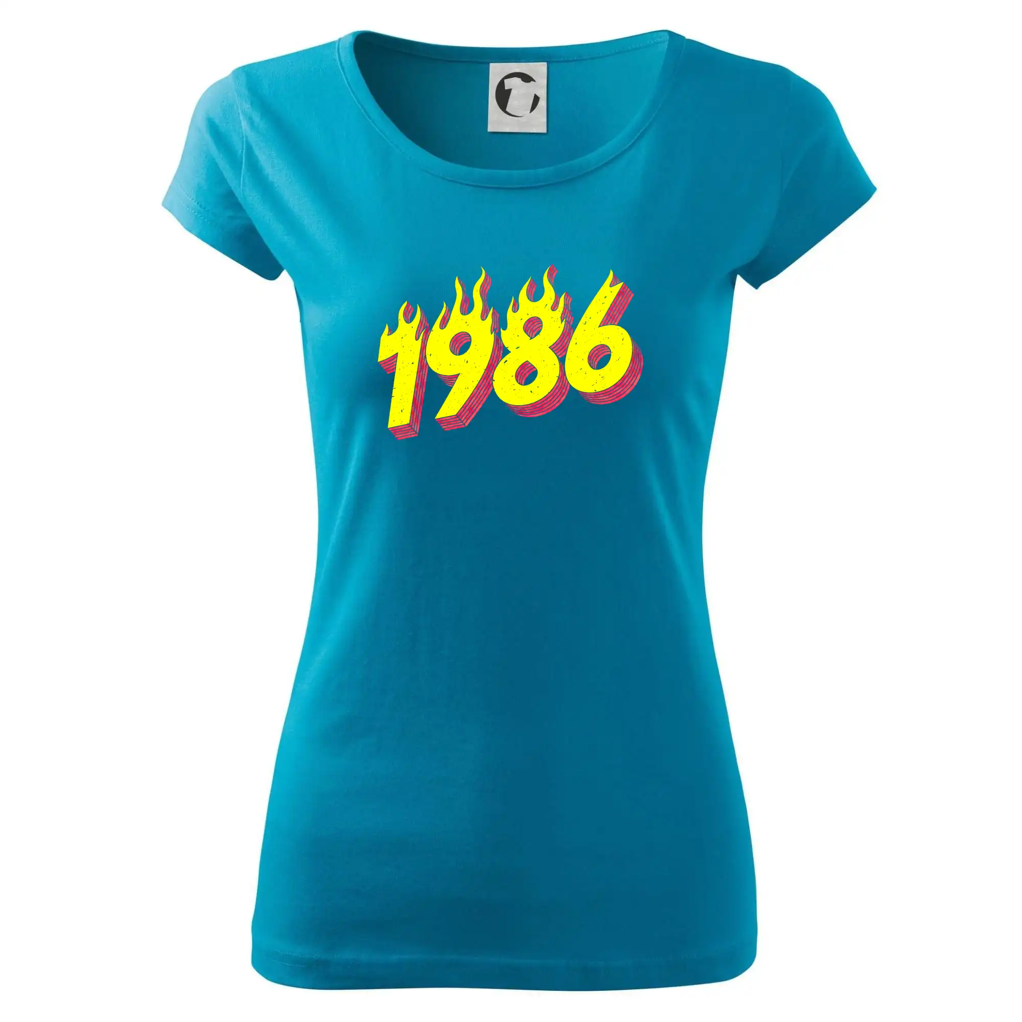 Trička s ročníkom 1986 - Narodeniny v ohni 1986 - Dámske tričko Pure