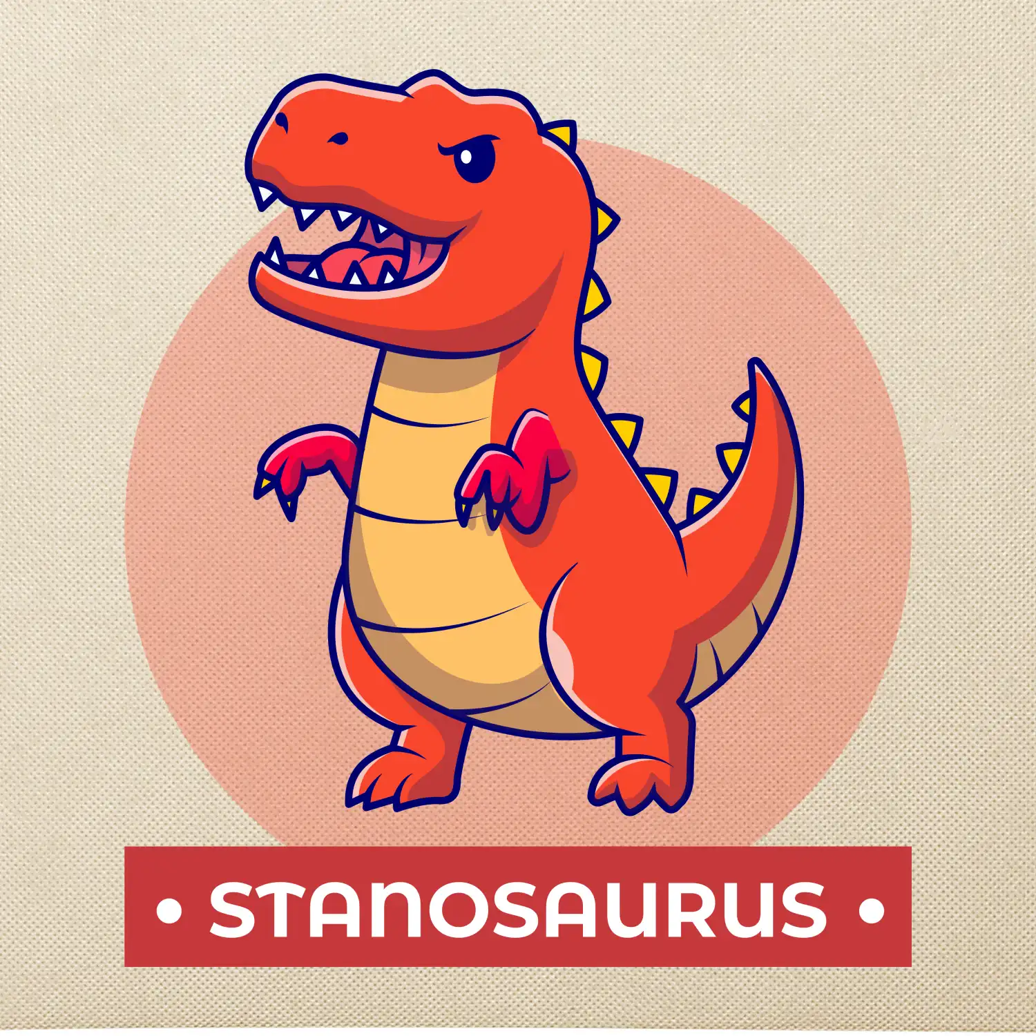 Dinosaurie mená - oranžový dinosaurus SK