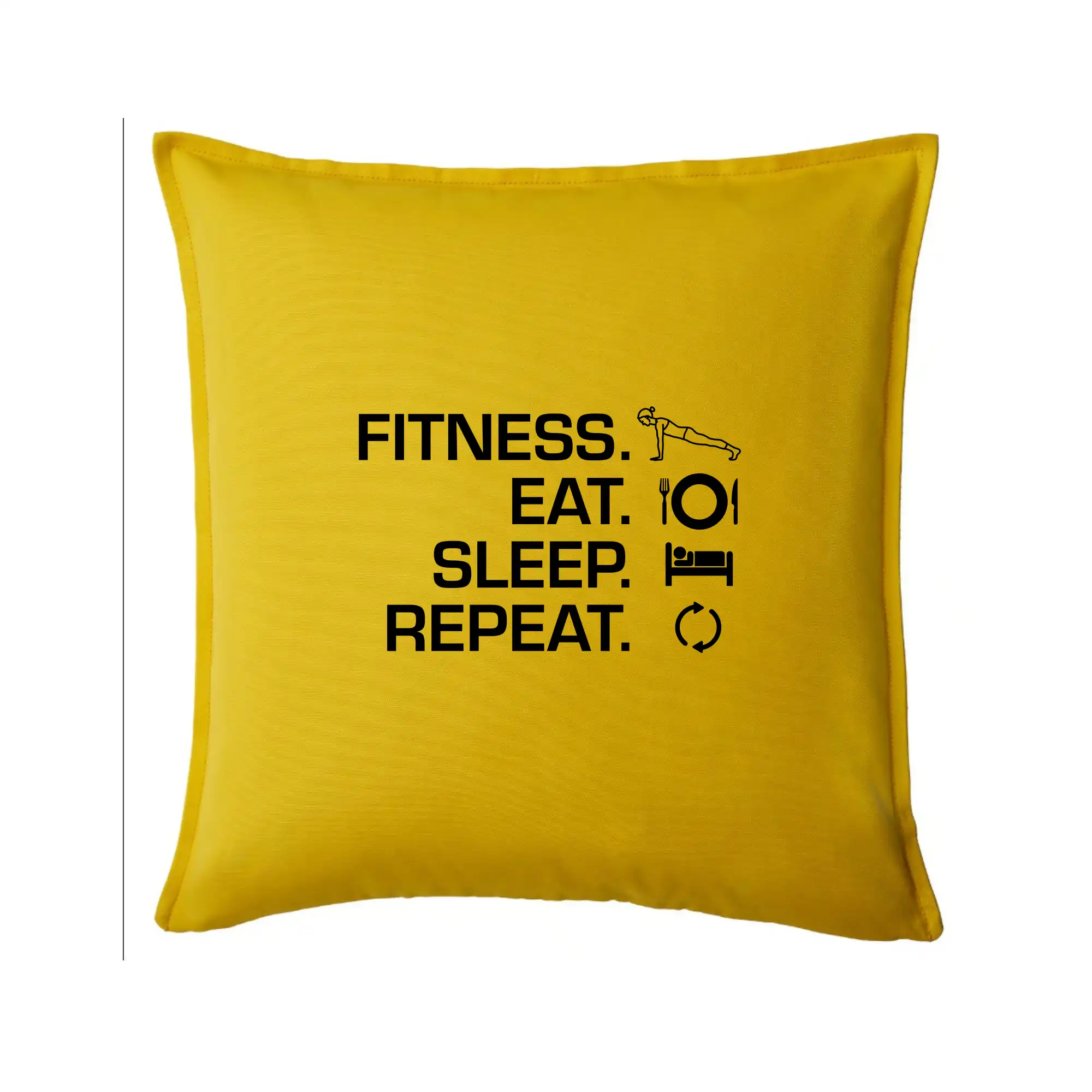 Posilňovani - Fitness Eat Sleep Repeat - Vankúš 50x50