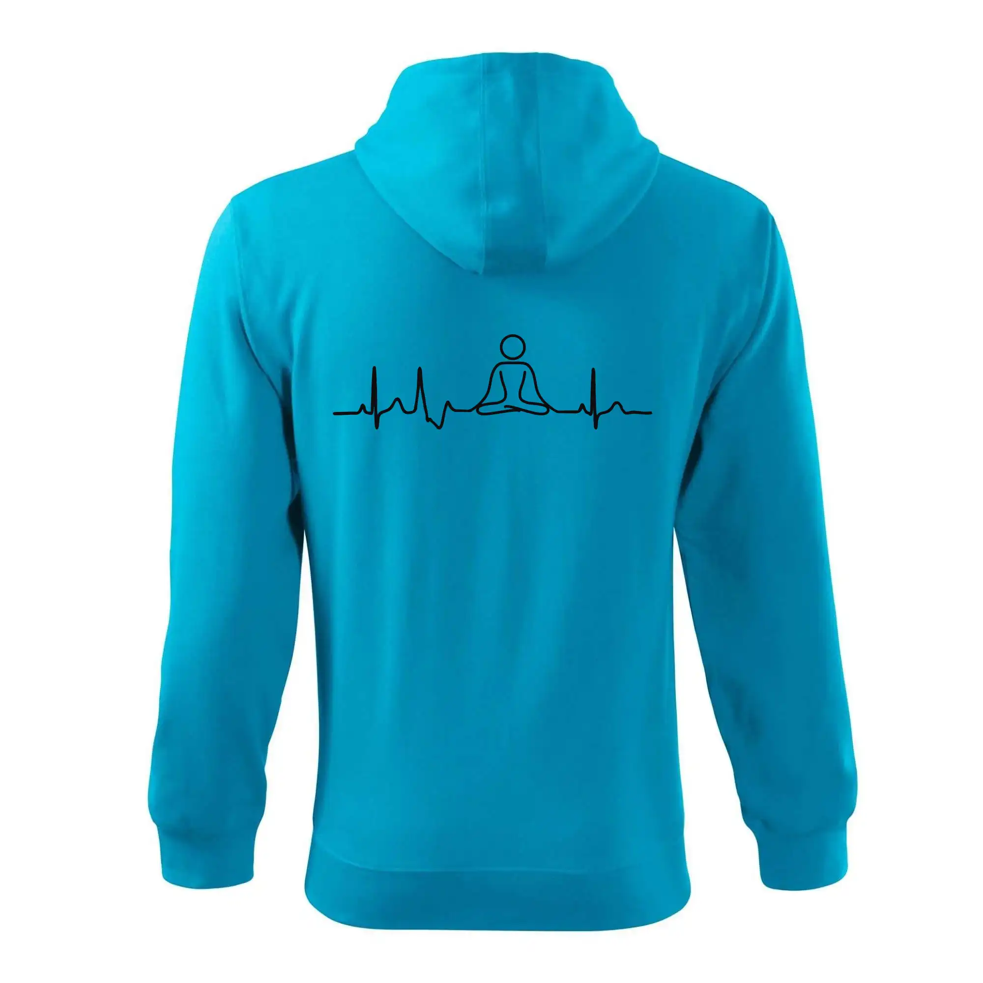 Tričká na jógu - Ekg yoga - Mikina s kapucňou na zips trendy zipper