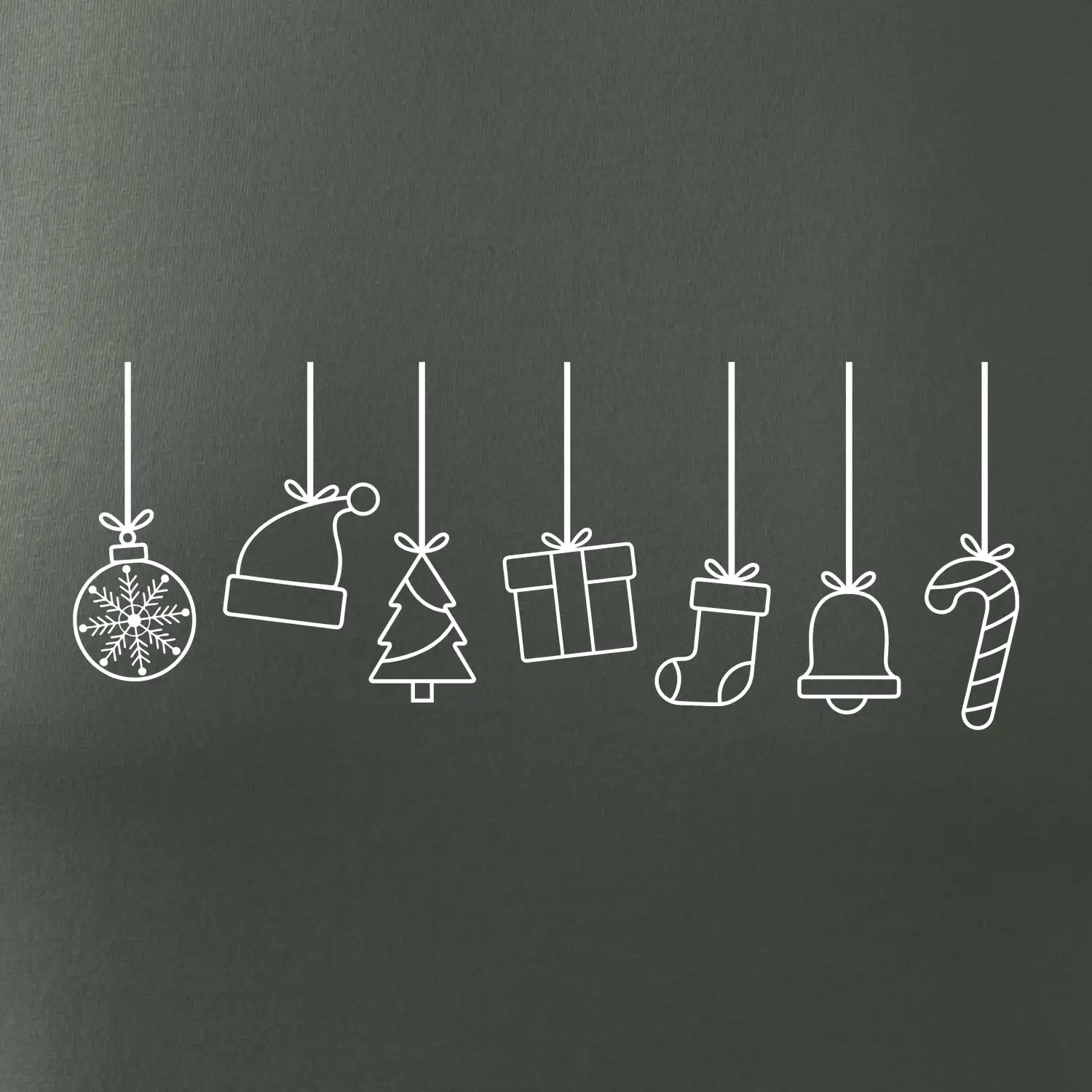 Rodinná vánoční trička  - Vánoční ozdoby na provázku