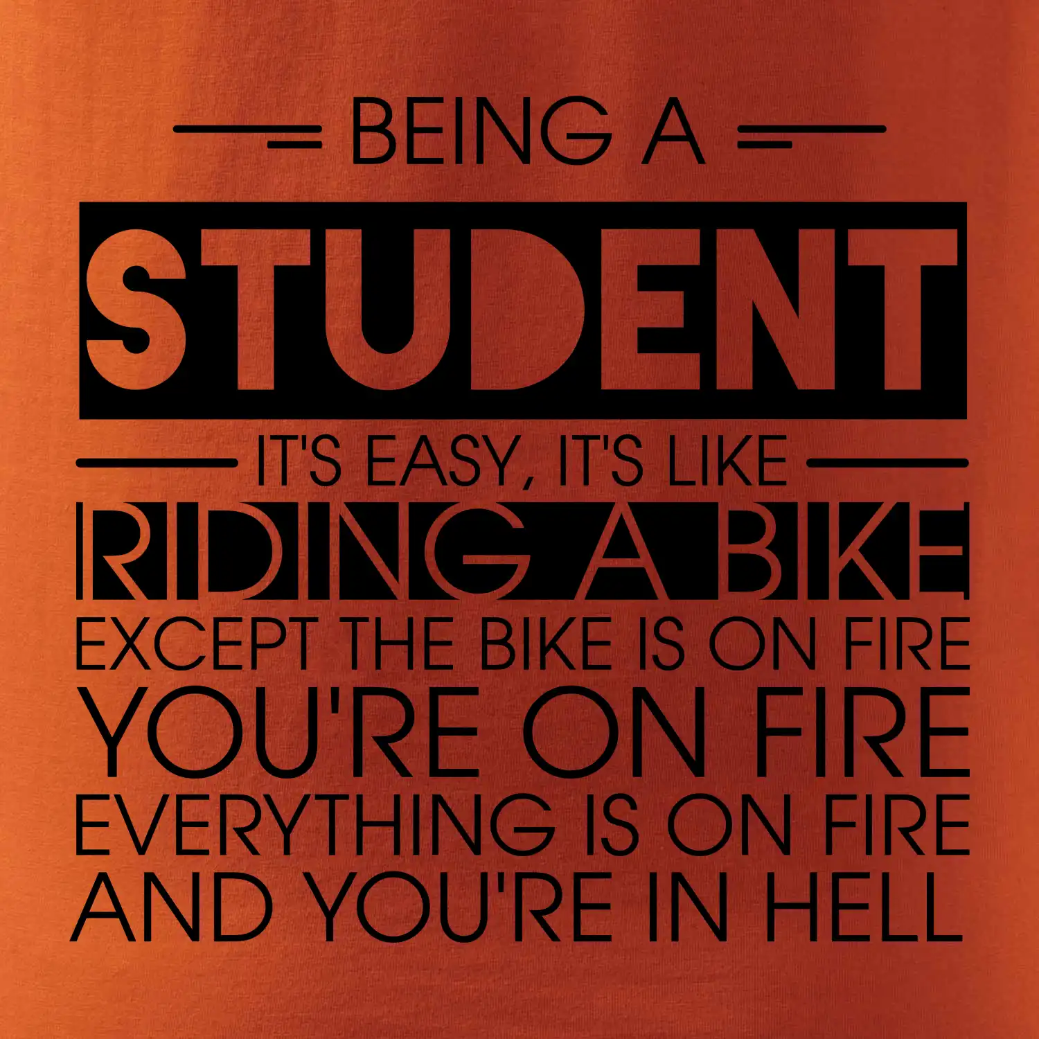 Being a student - bike