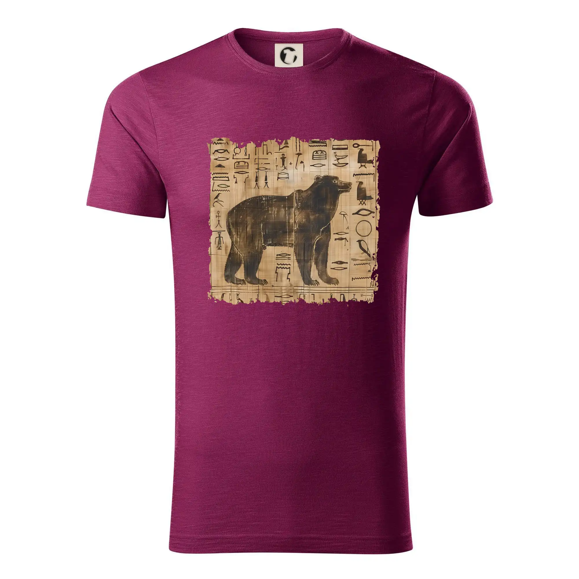 Tričká so zvieratami - Egyptské hieroglyfy medveď - Tričko z organickej bavlny