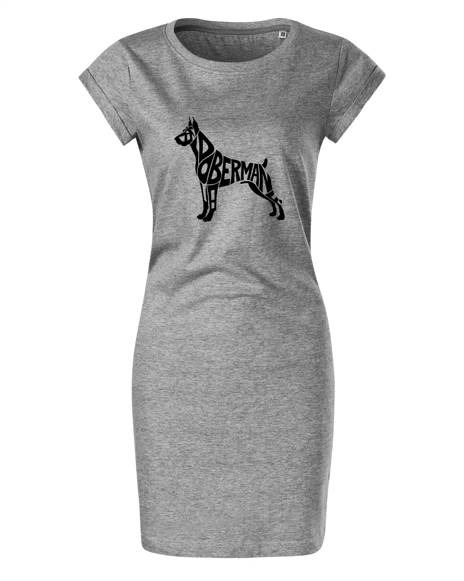 Doberman - nápis v tělě