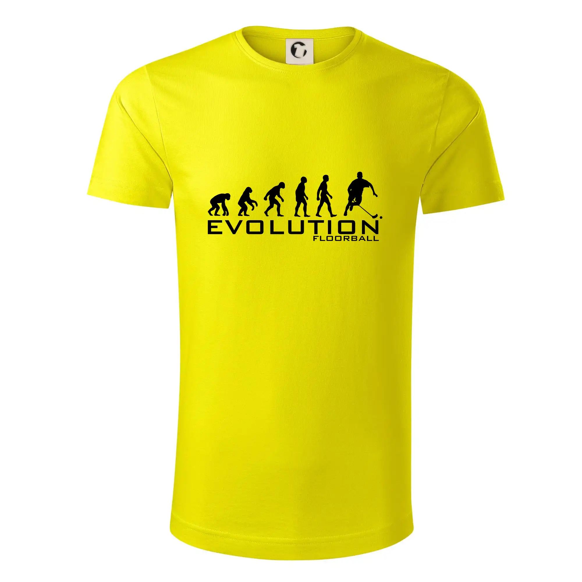 Tričká s potlačou evolúcia - Evolúcia Floorball - Tričko z organickej bavlny