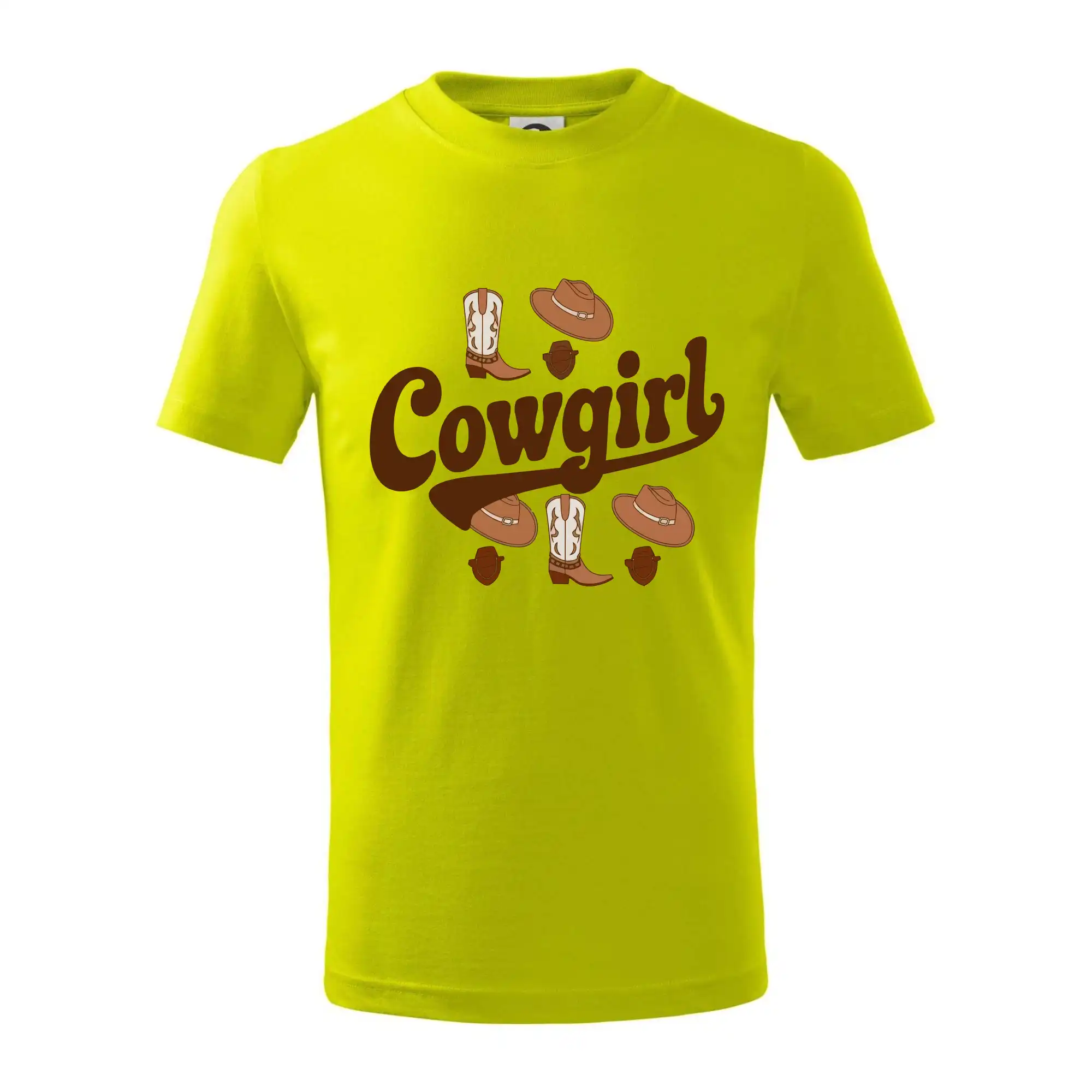 Tričká s koňmi - Cowgirl nápis a oblečenie - Tričko detské bavlnené