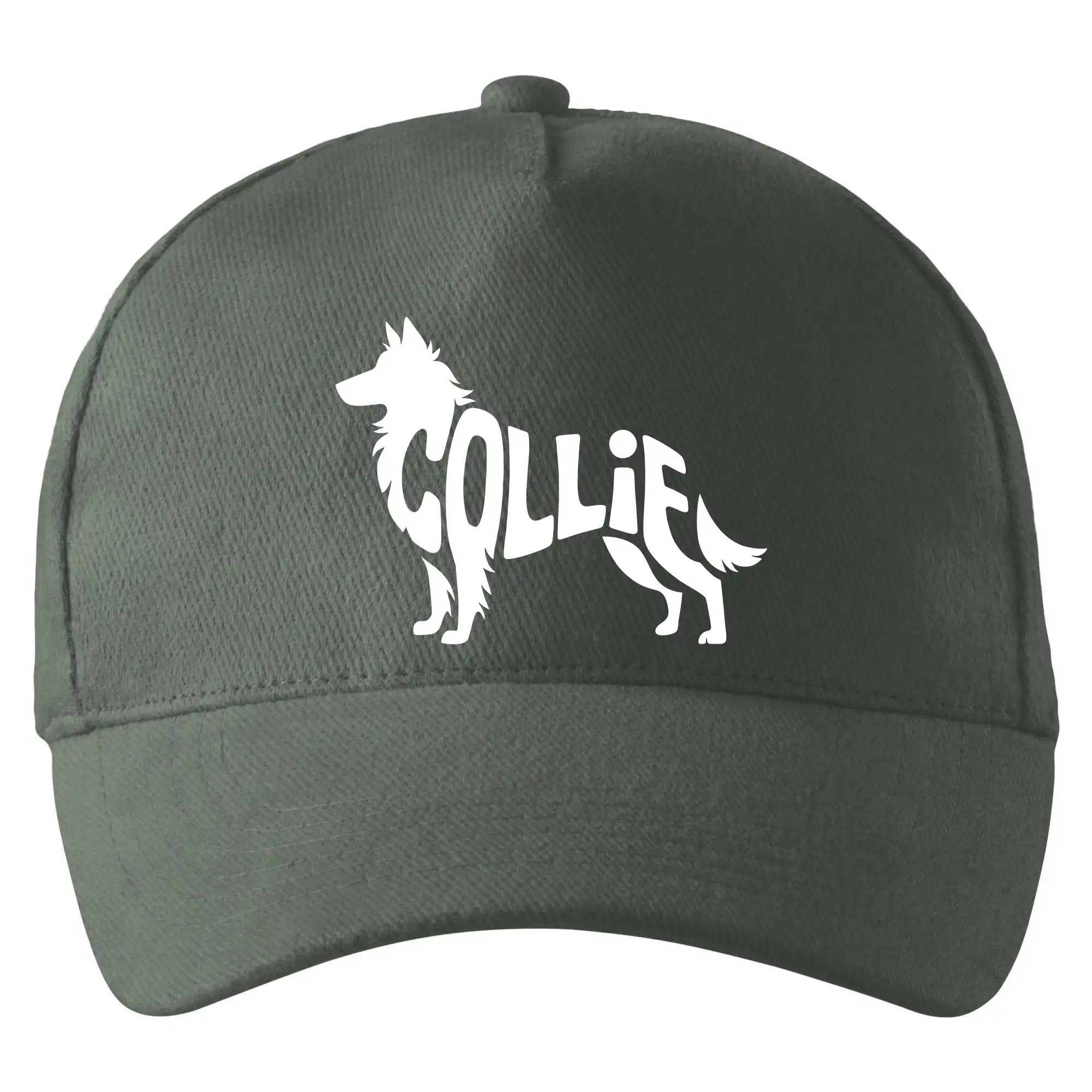 Border kólia na tričku - Colie nápis v tele - Šiltovka so zahnutým šiltom a mosaznou sponou