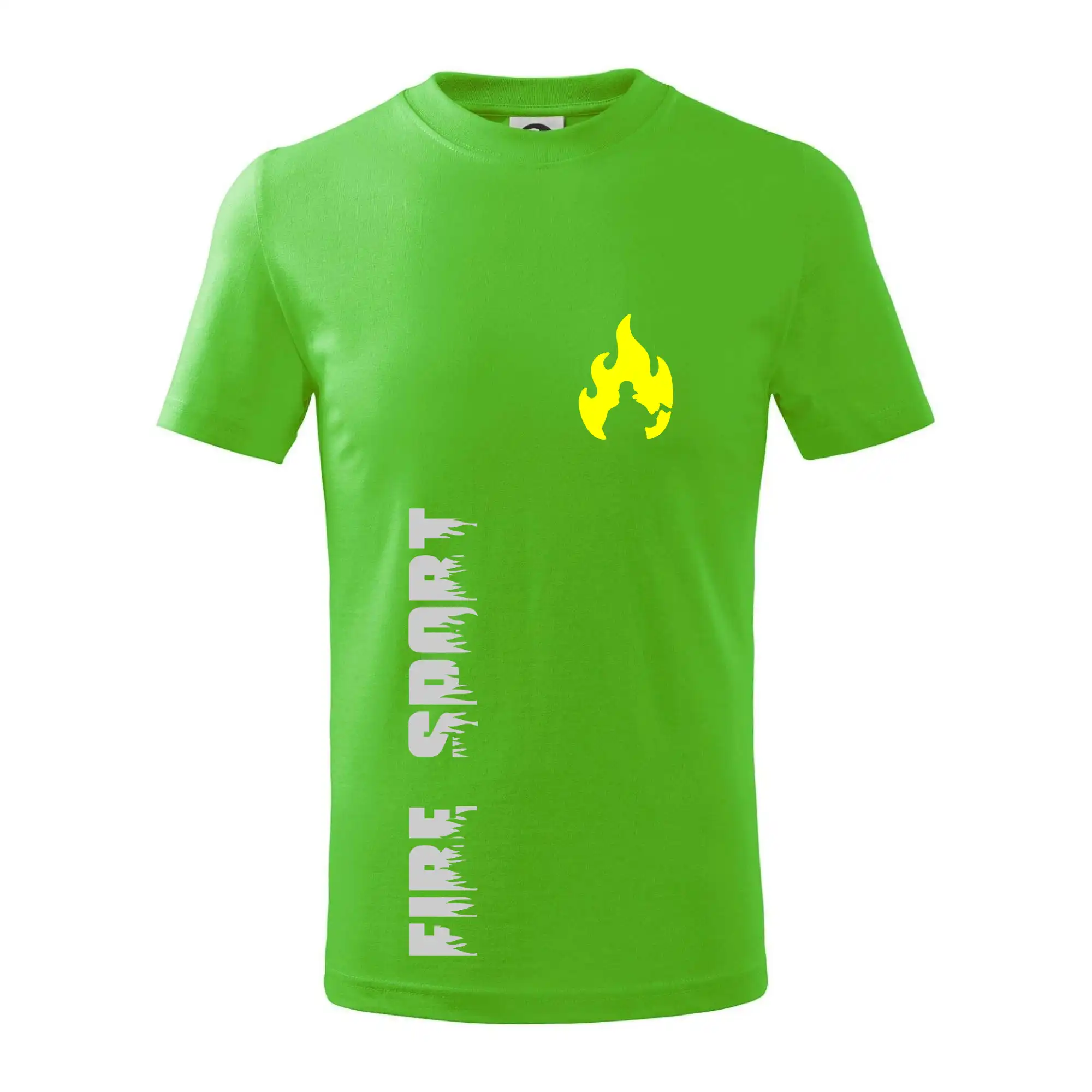 Originálne tričká pre hasičov - Hasiči - Váš názov - FLUO + Reflexná potlač - Tričko detské bavlnené