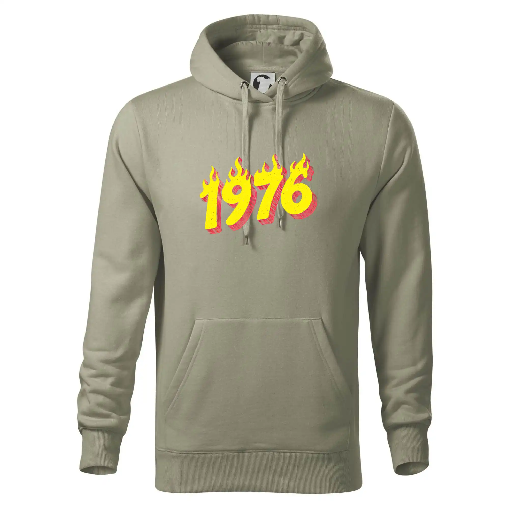 Trička s ročníkom 1976 - Narodeniny v ohni 1976 - Mikina pánska Cape s kapucňou