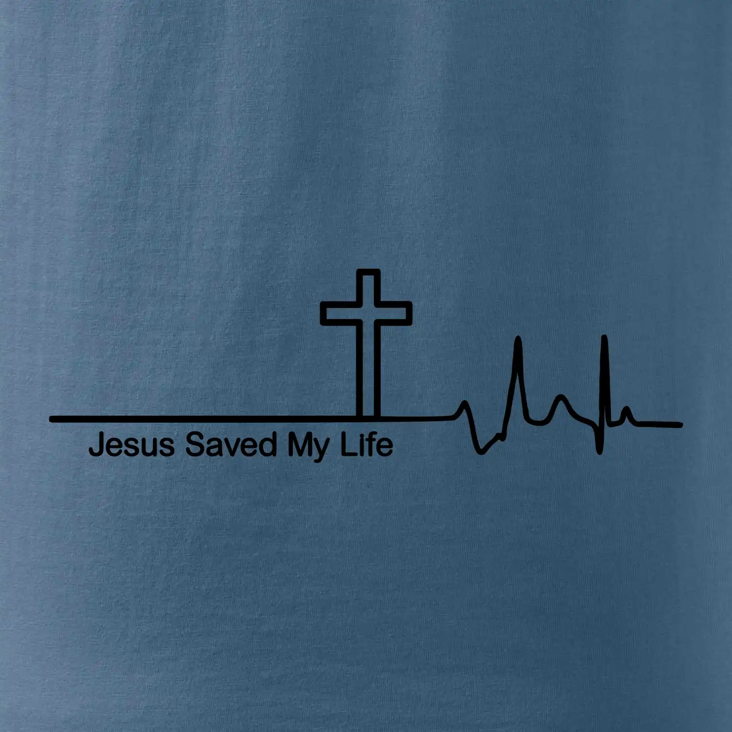 Jesus Saved My Life kříž ekg