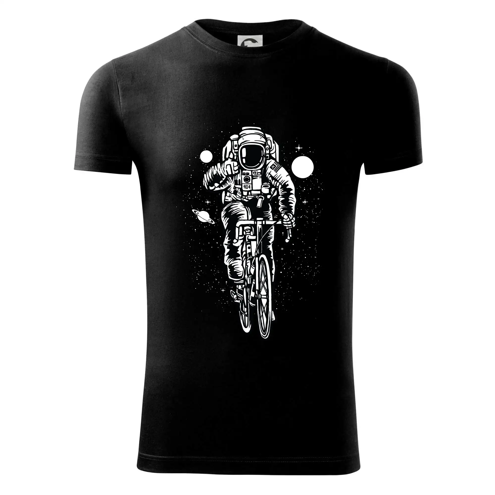 Tričko ako darček pre cyklistu - Astronaut Bicycle - Viper FIT - Pánske zúžené tričko