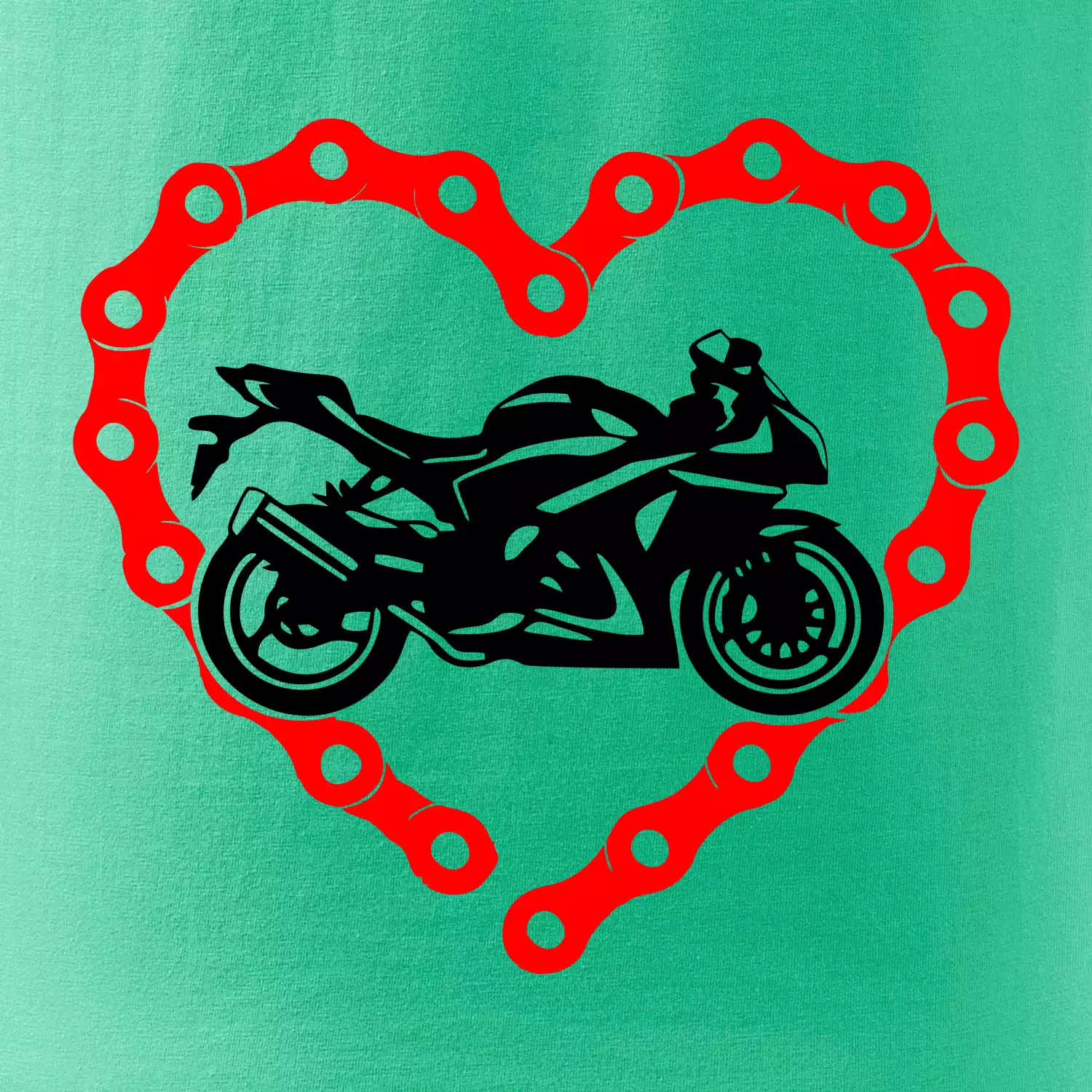 Moto srdce řetěz - silniční