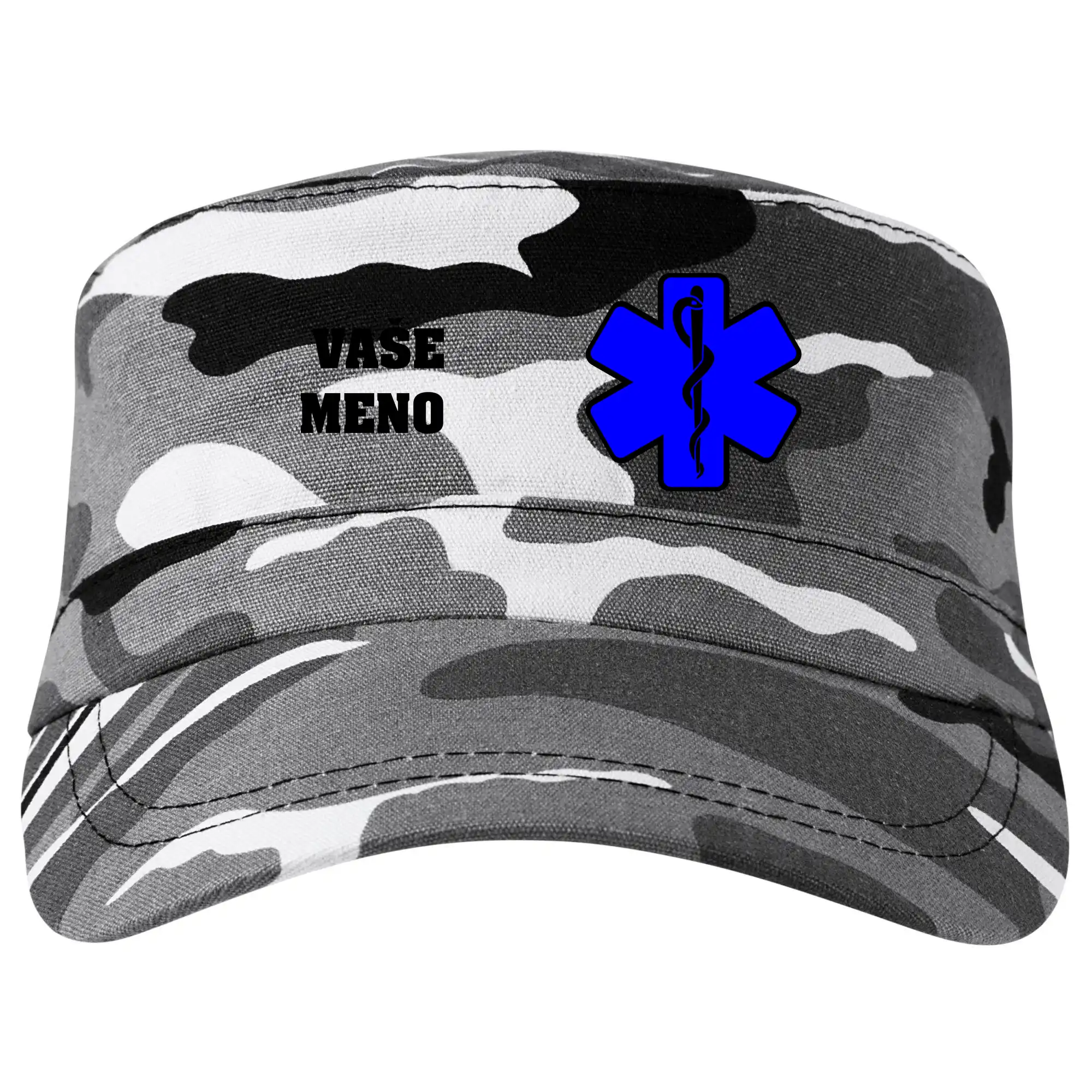 Originálne tričká pre hasičov - Rescue - Vaše meno - Šiltovka CAMO