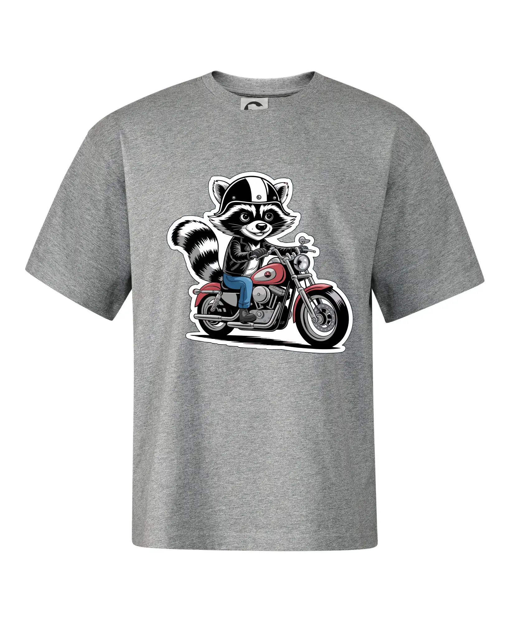 Mýval na motorce kreslený
