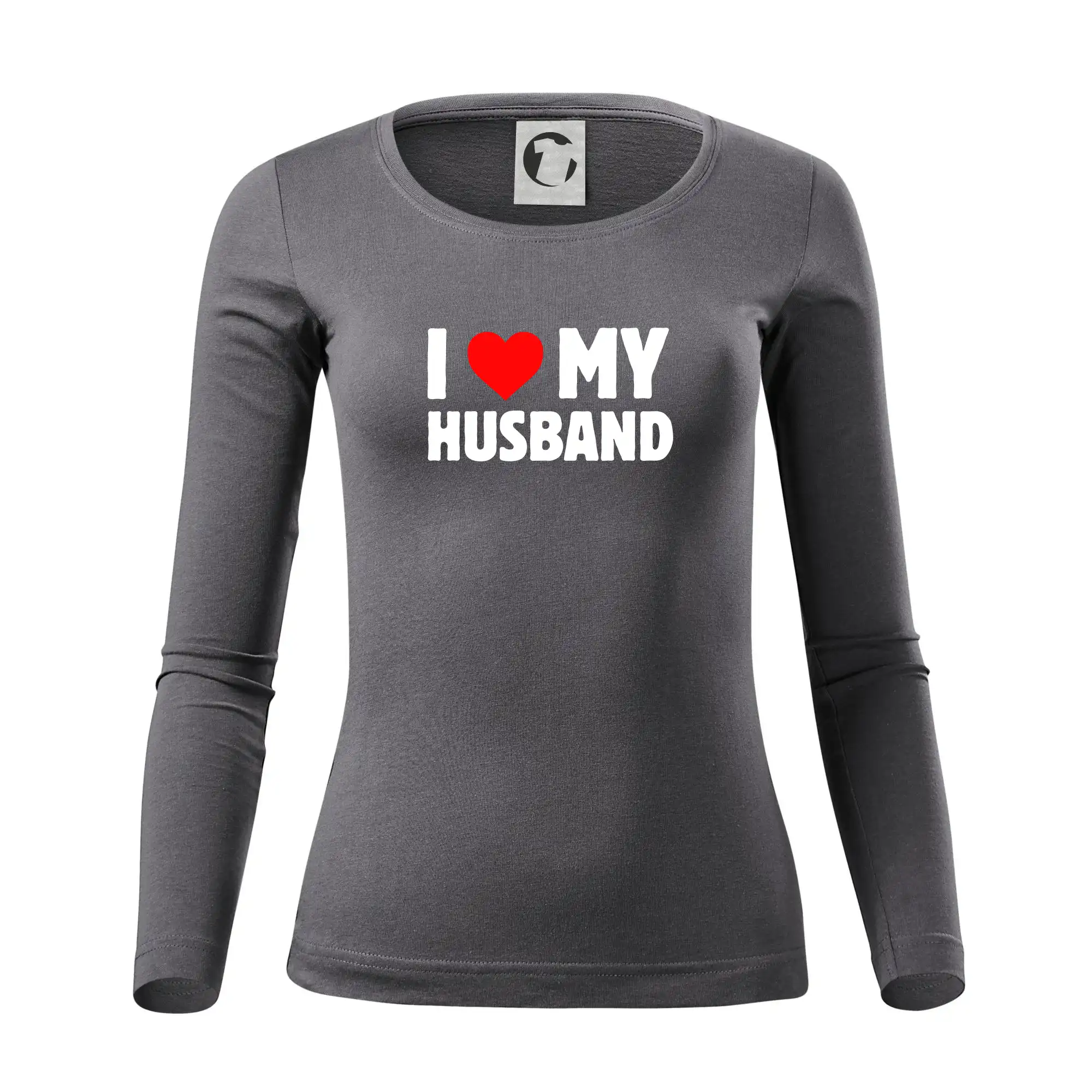 Tričká pre zamilovaných - I love my husband - Dámske tričko FIT-T LS - zužené