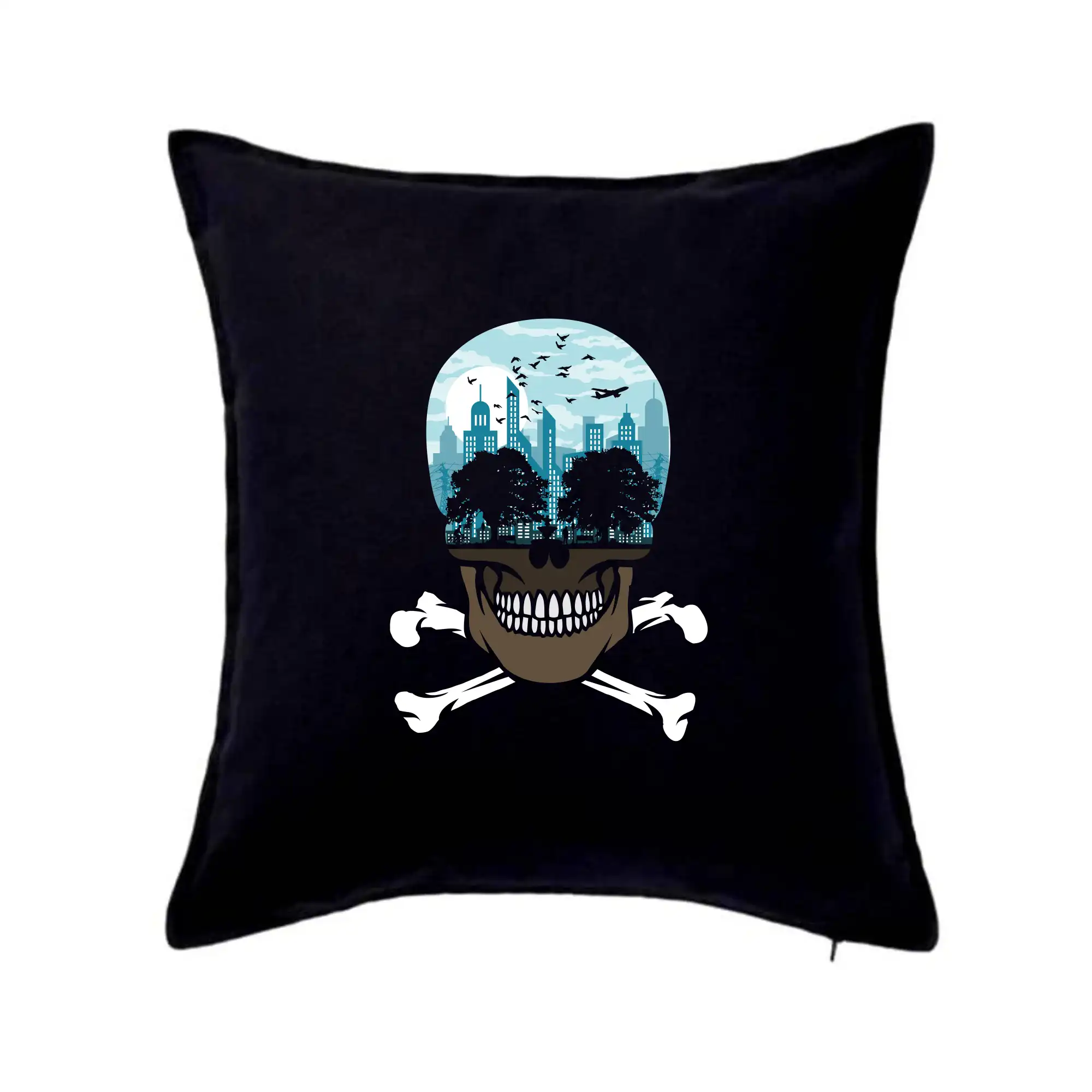 Grafické tričká - Death City skull - Vankúš 50x50