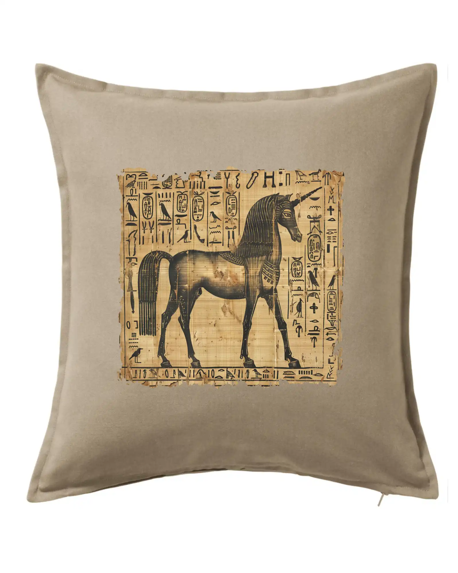 Tričká s jednorožcom - Egyptské hieroglyfy jednorožec - Vankúš 50x50