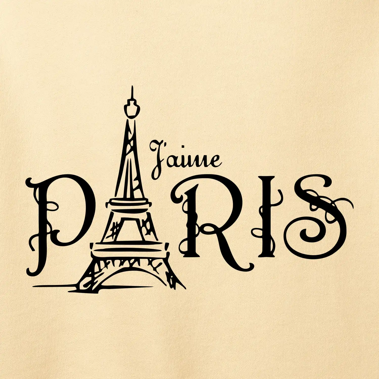 Paris nápis Eiffelovka rovný